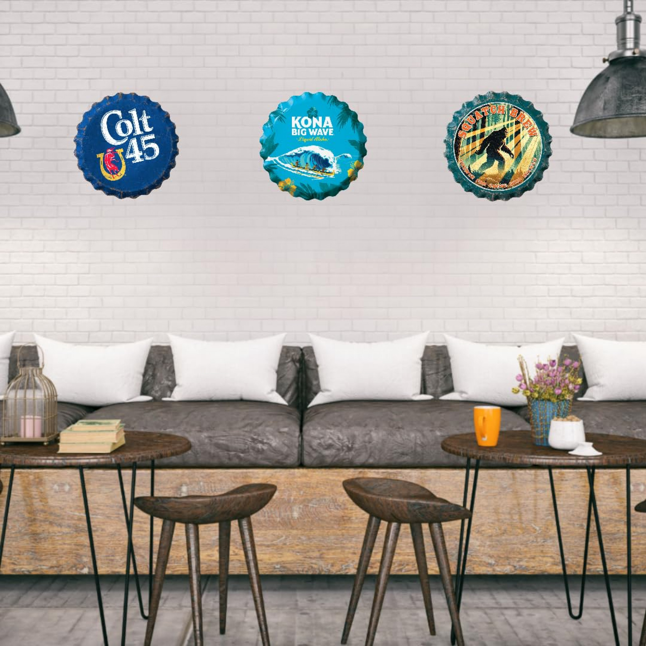 Kona Brewing Big Wave Liquid Aloha 18' Bottle Cap Tin Sign
