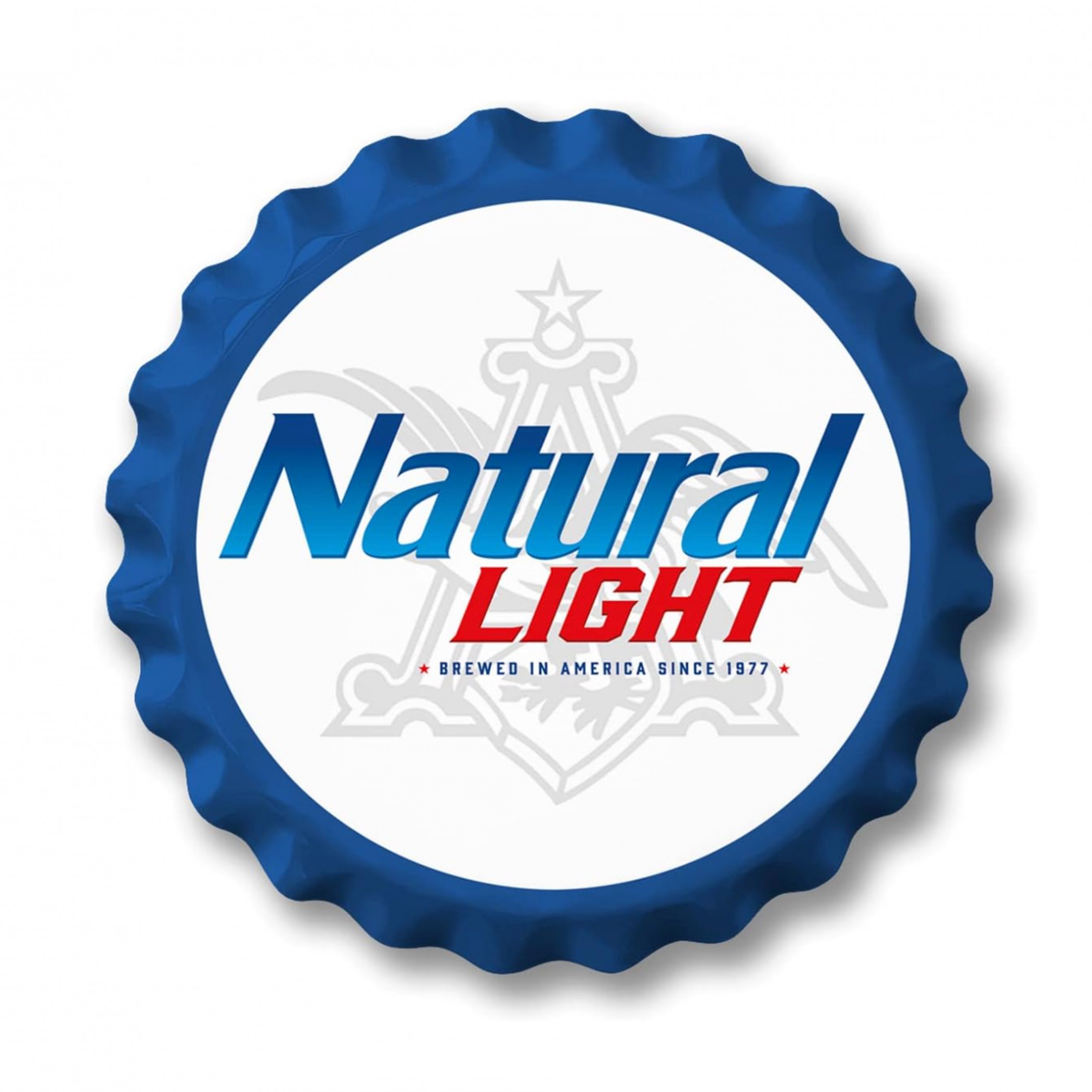 Natural Light 18' Bottle Cap Tin Sign