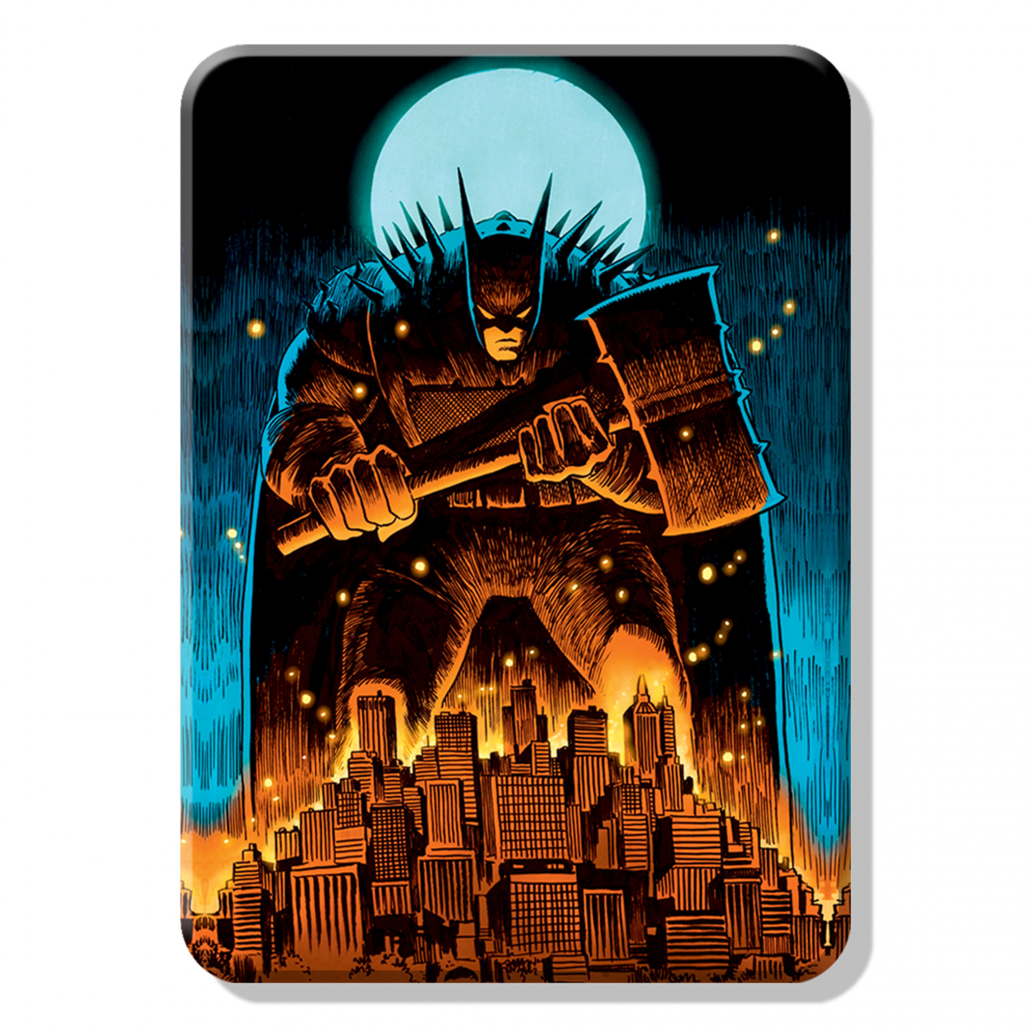 Batman Hammer Velvet Touch 2.5 x 3.5' Magnet, Multi-Color