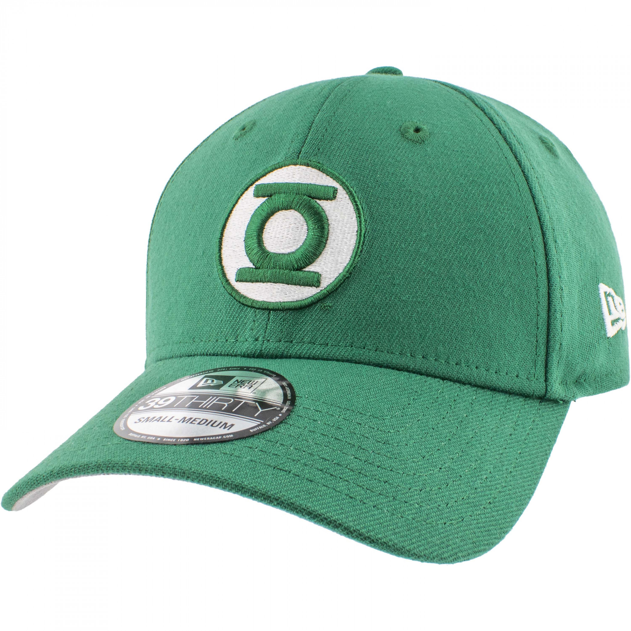 Green Lantern Glow In The Dark Logo New Era 39Thirty Fitted Hat, Green