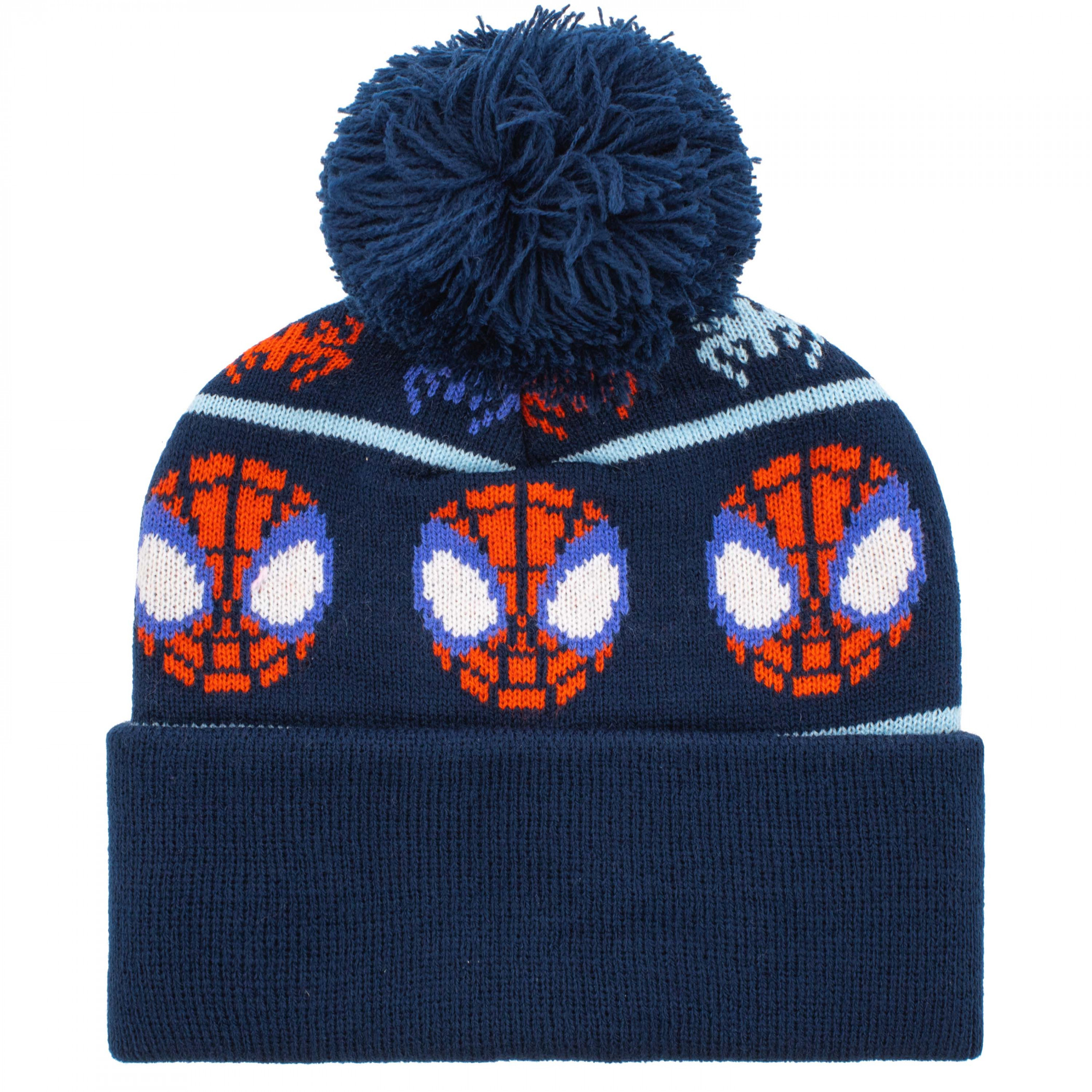 Spider-man with Spiders Toddler Knit Beanie with Pom, Multi-Color
