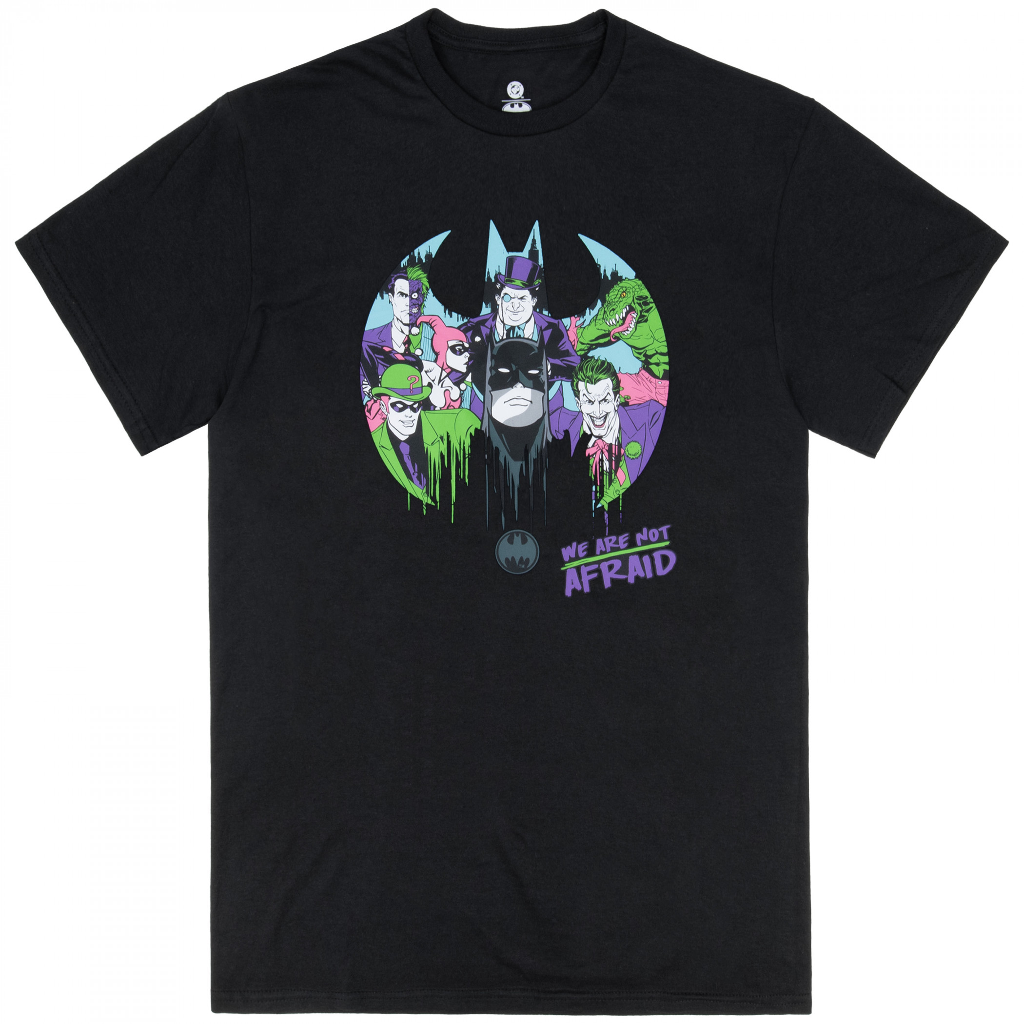Batman & Co We Are Not Afraid Black T-Shirt, Black