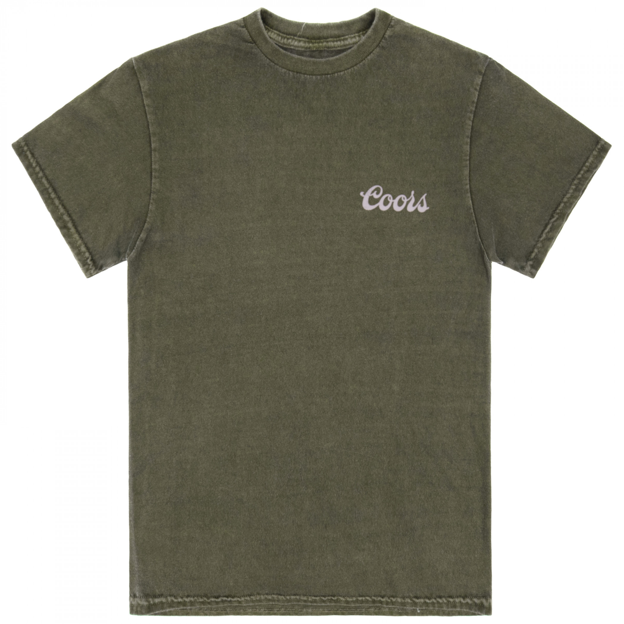 Coors Brewed with Rocky Mountain Water Ad Front Back Print Premium T-Shirt - image 2