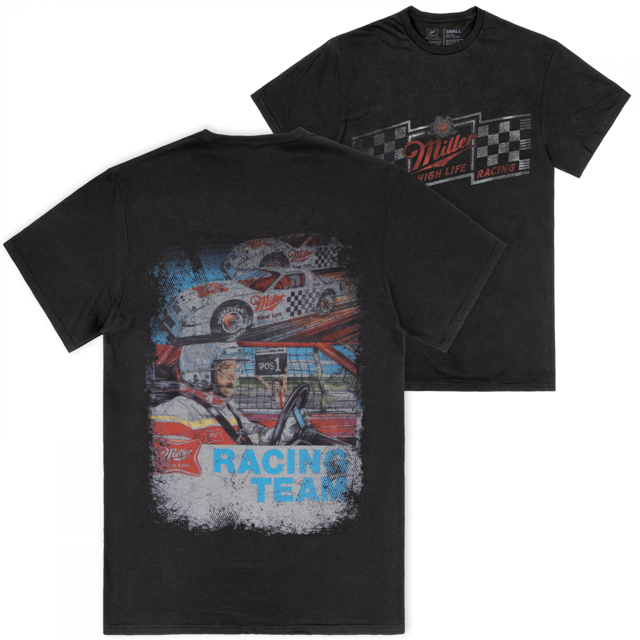 Miller High Life Racing Team Front & Back Print Premium T-Shirt