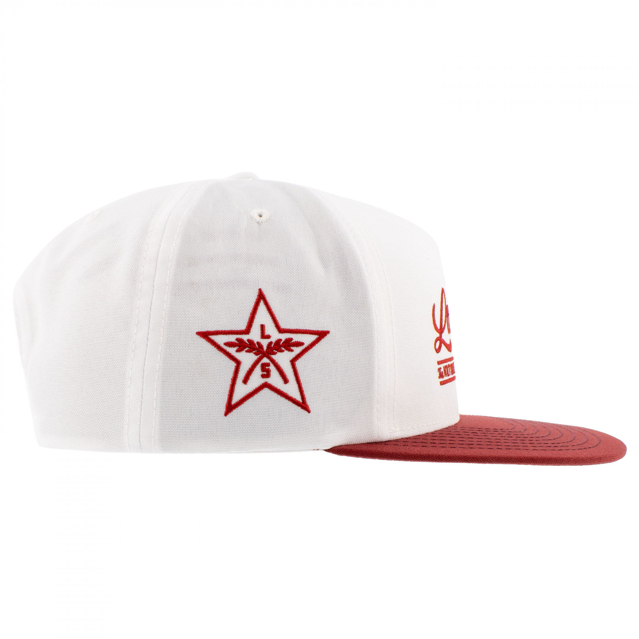 Lone Star Beer Red and White Embroidered Logo Adjustable Hat