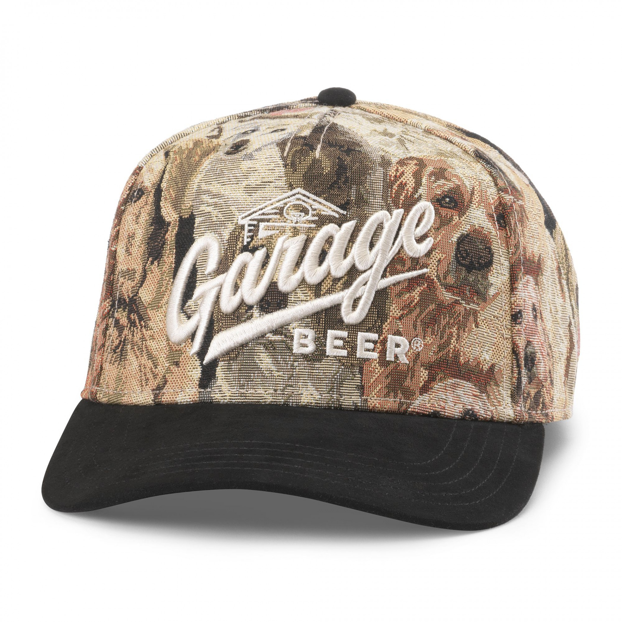 Garage Beer Logo Canine Camo Jacquard  Adjustable Hat