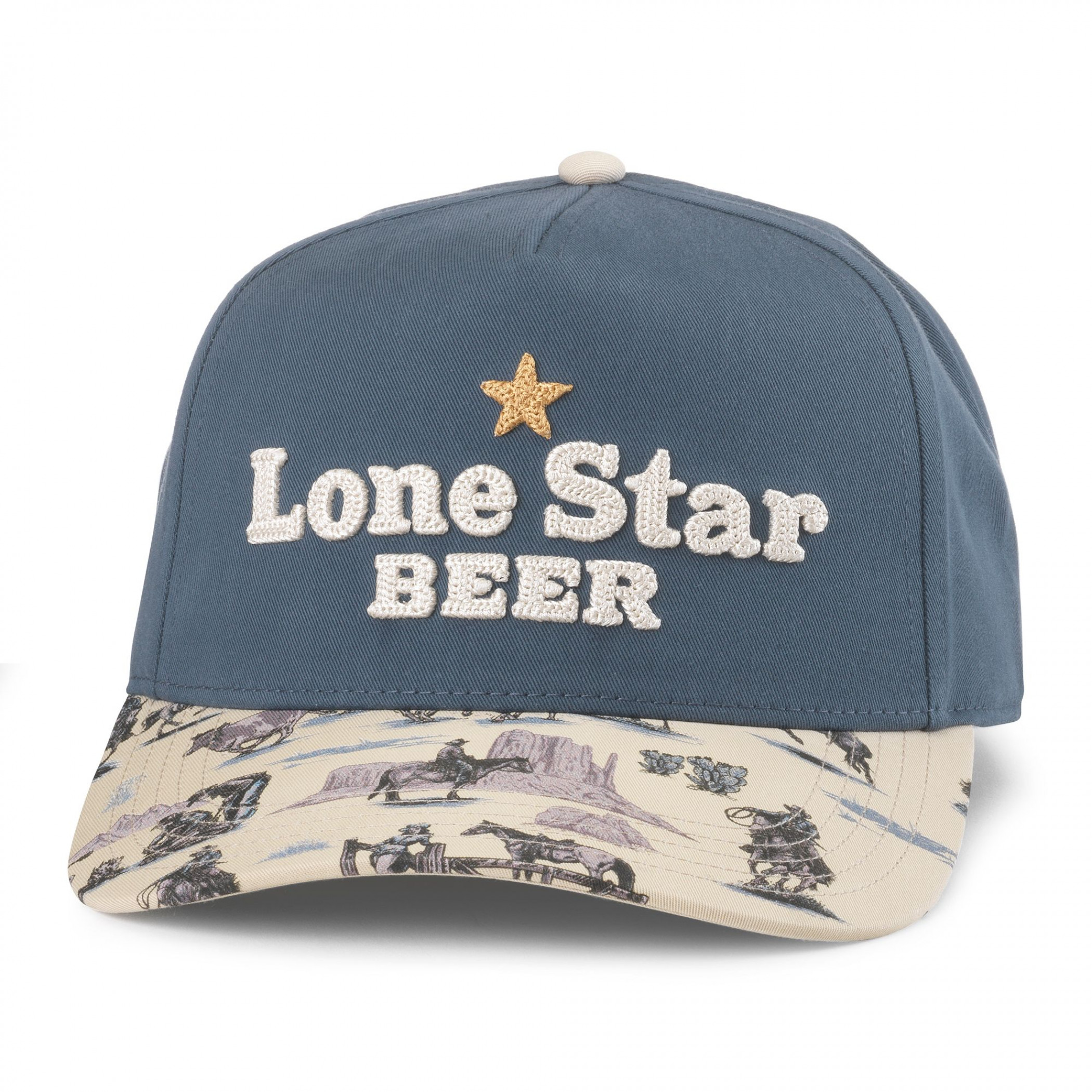 Lone Star Beer Western Bill Art Adjustable Hat