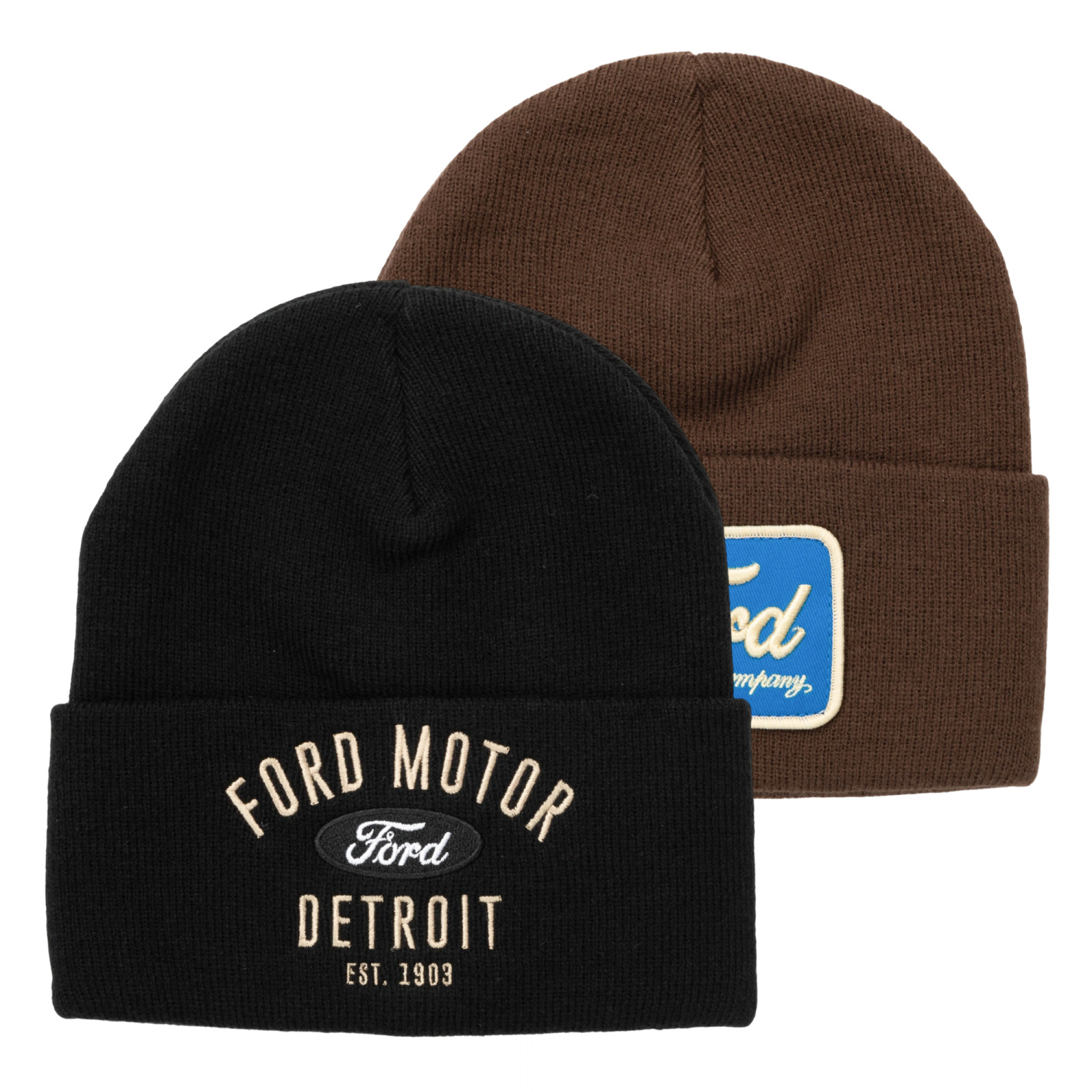 Ford Motor Company Embroidered Knit Cuff Beanies 2-pack