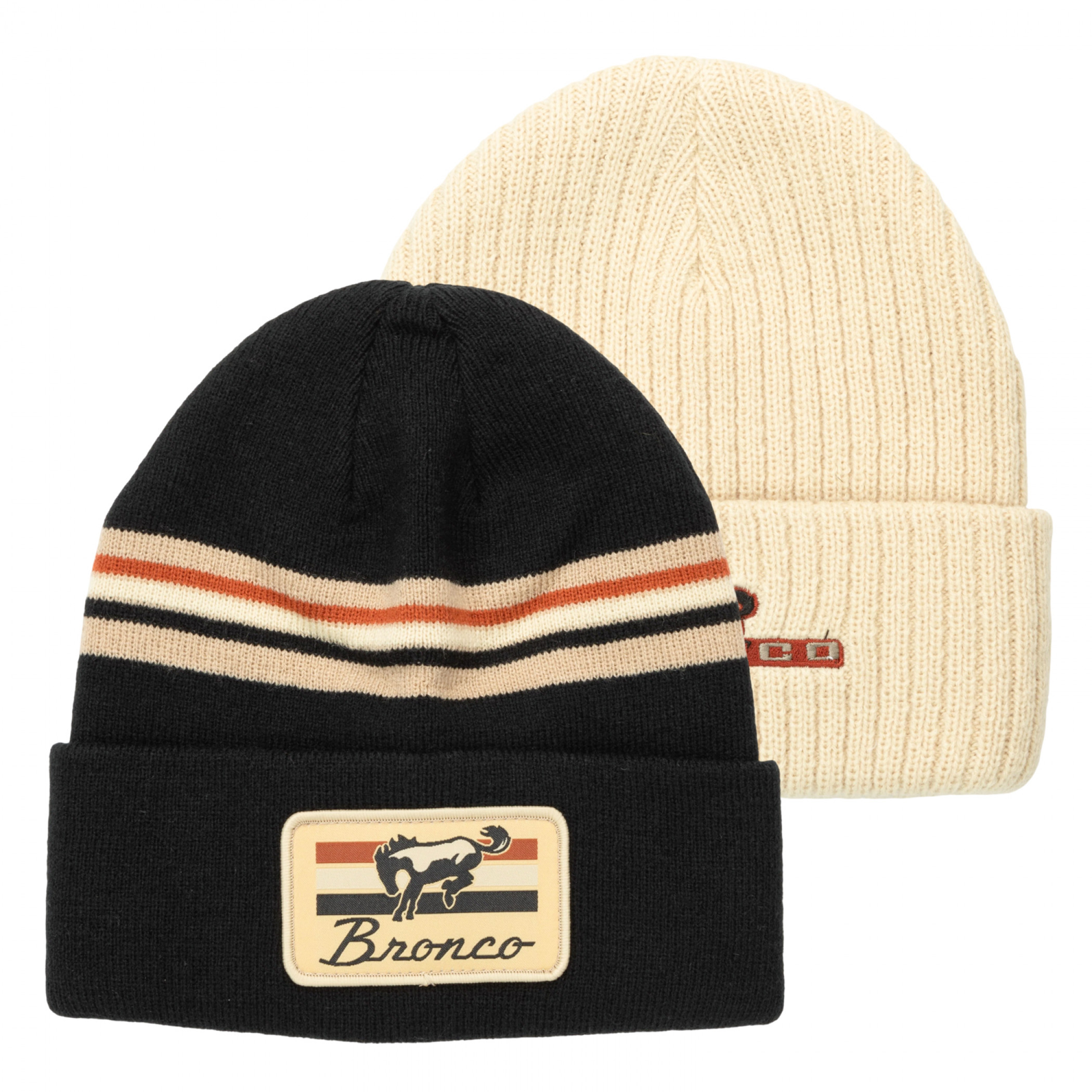 Ford Bronco Embroidered Knit Cuff Beanies 2-pack