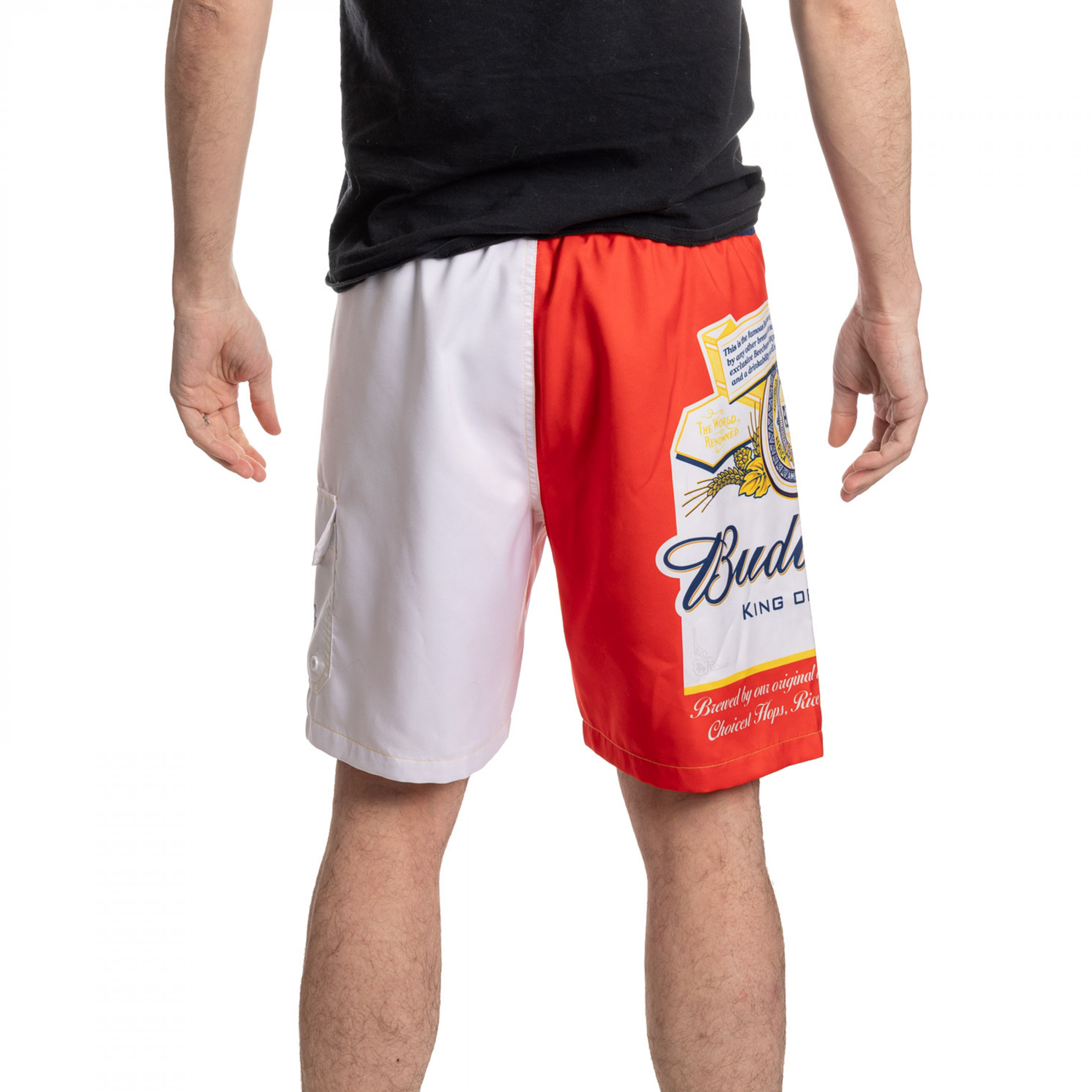 Budweiser The World Renowned Split Label Board Shorts