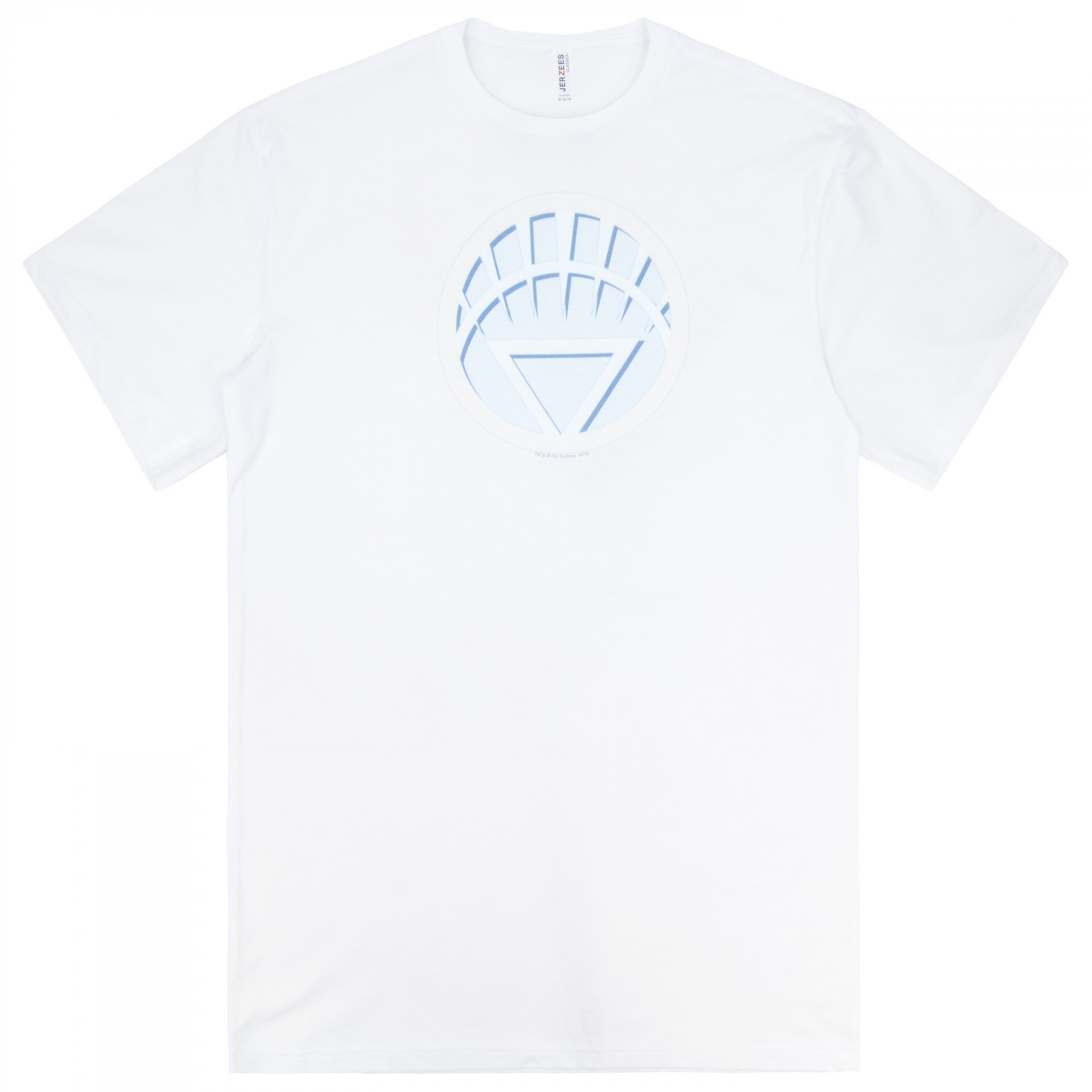 Green Lantern - White Lantern Symbol on White T-Shirt, White