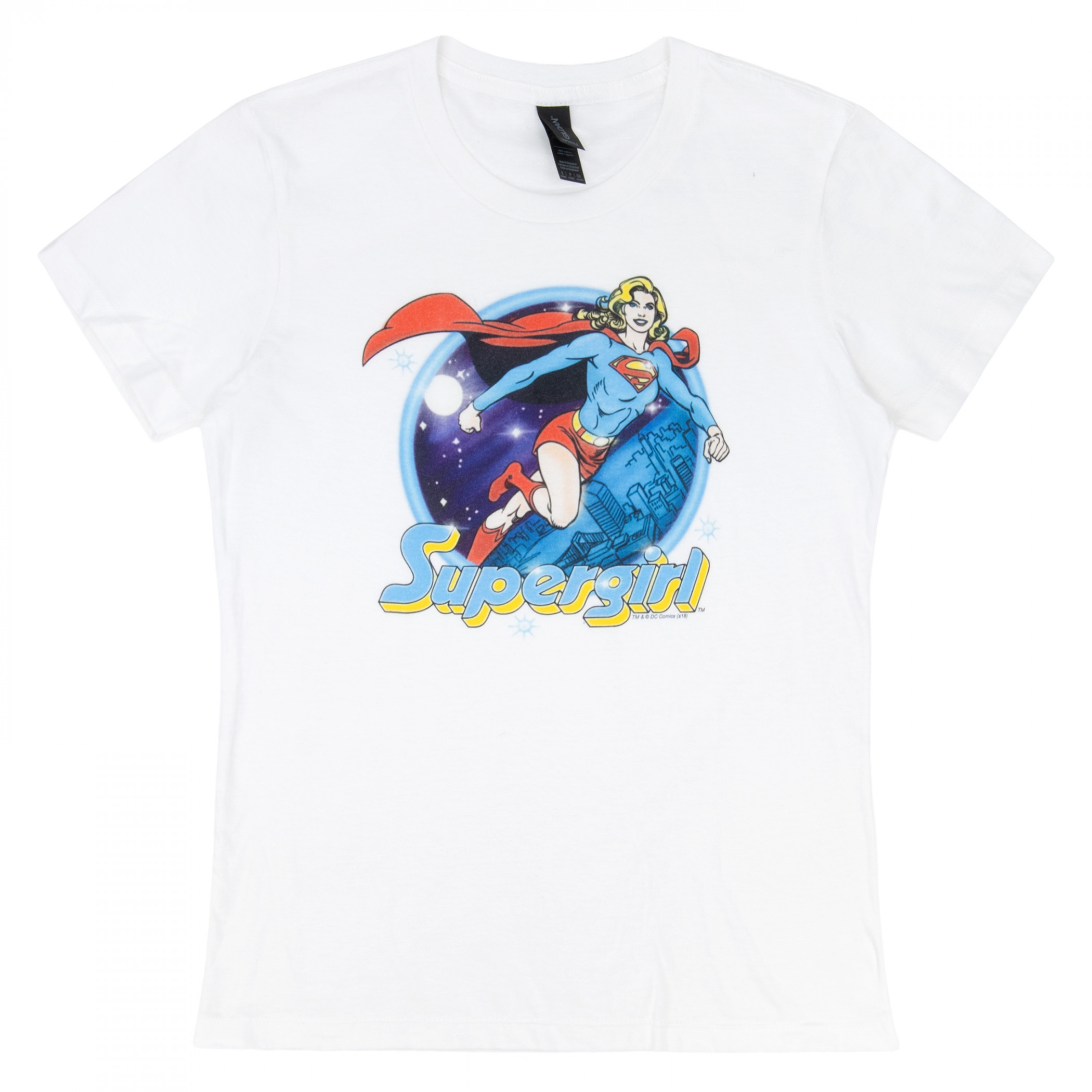 Supergirl Flying Emblem Women's T-Shirt, White