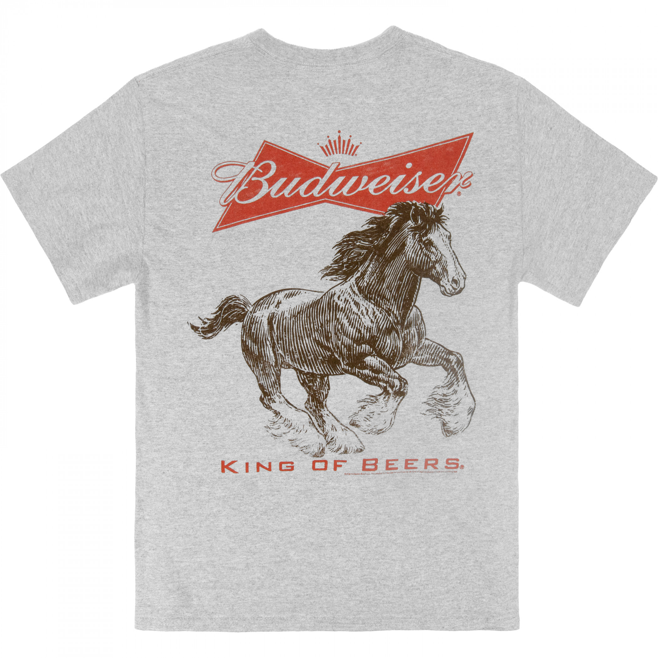 Budweiser Clydesdale Enzyme Washed Premium T-Shirt by Junk Food