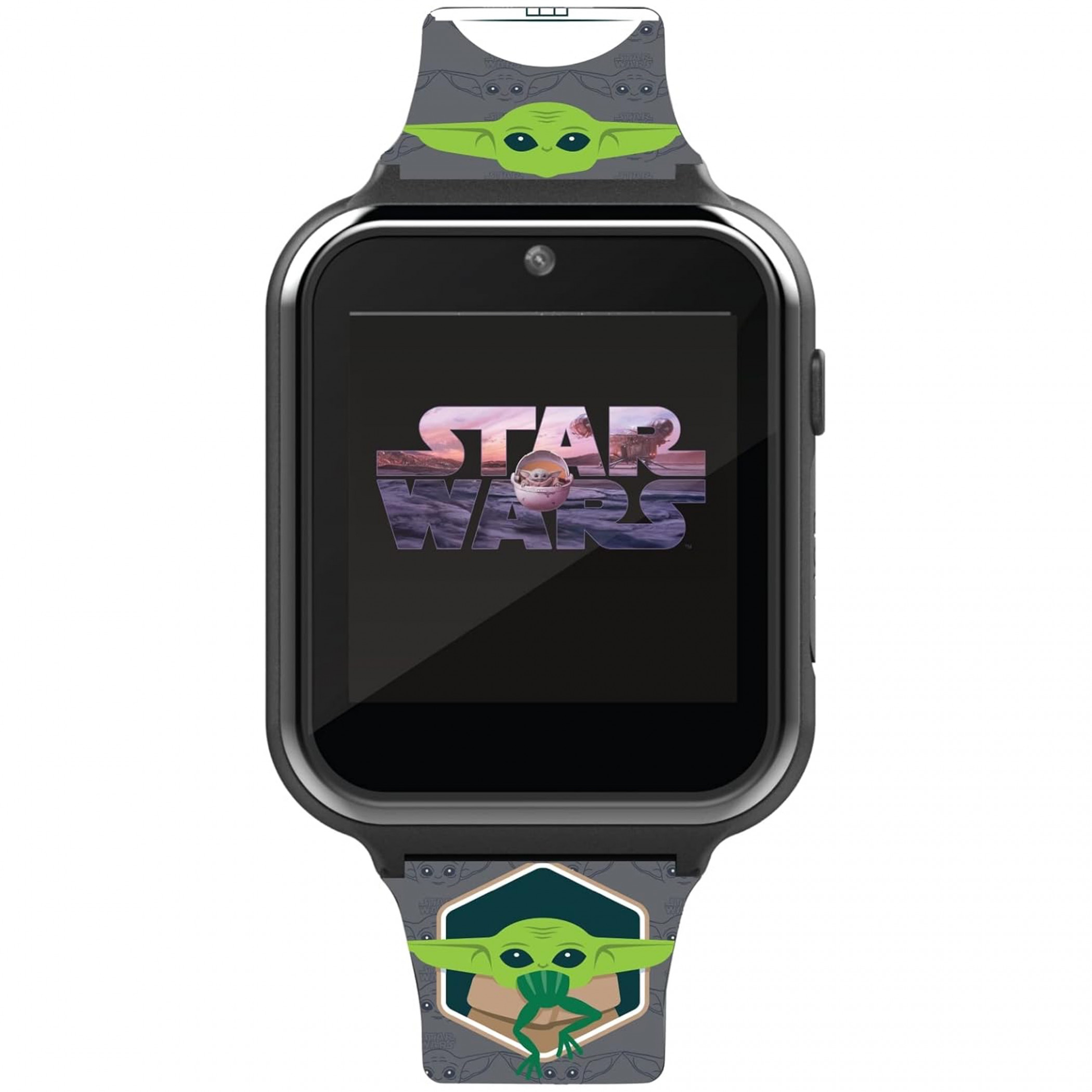 Star Wars Grogu and Frog Interactive Kids Smart Watch with Grey Band, Grey