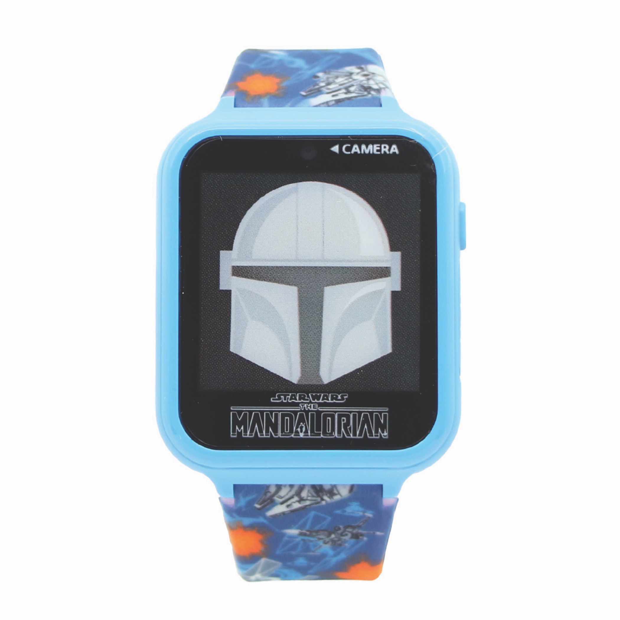 Star Wars Mandalorian Helmet Interactive Kids Smart Watch with Space Band, Blue