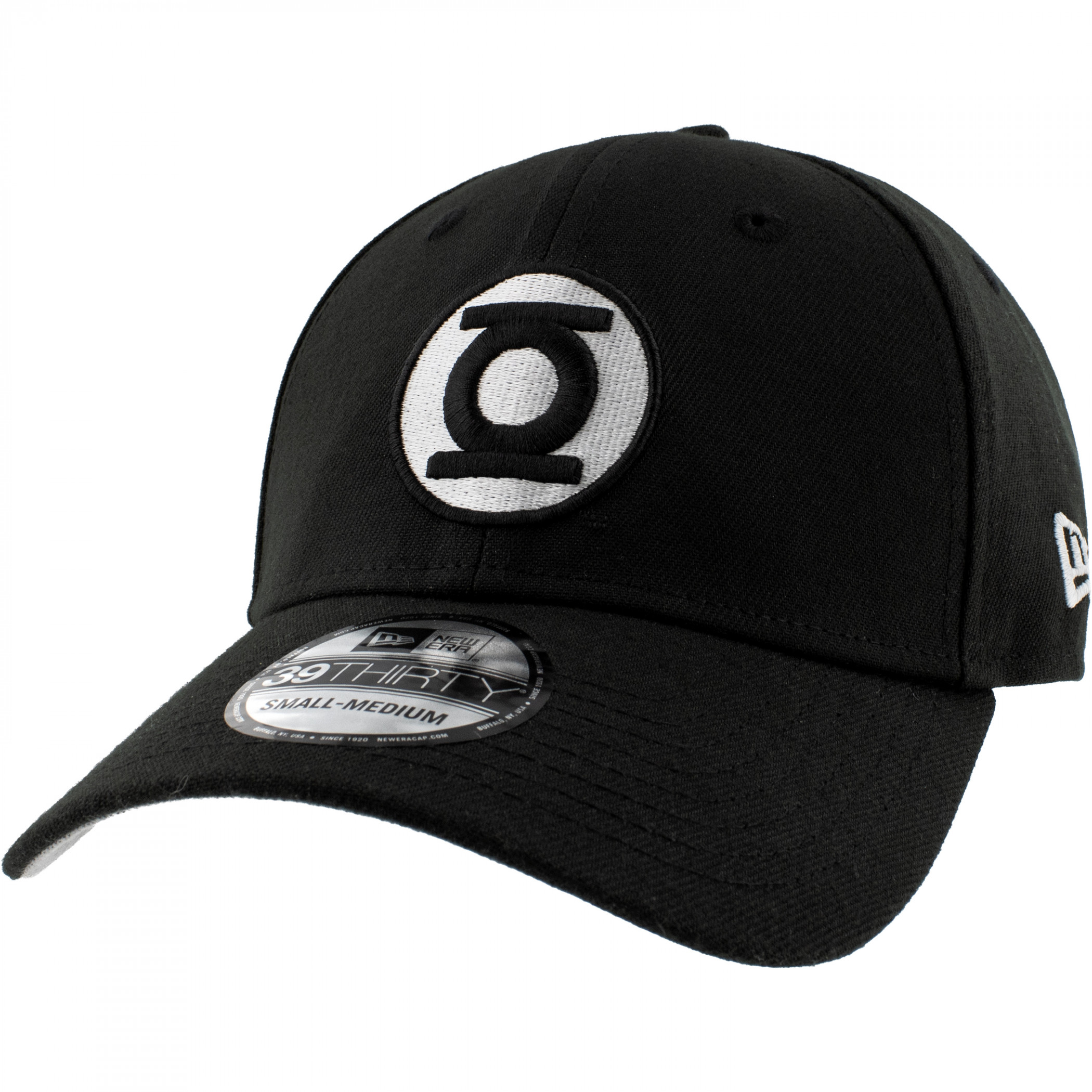 Green Lantern Logo Glow In The Dark New Era 39Thirty Fitted Hat, Black