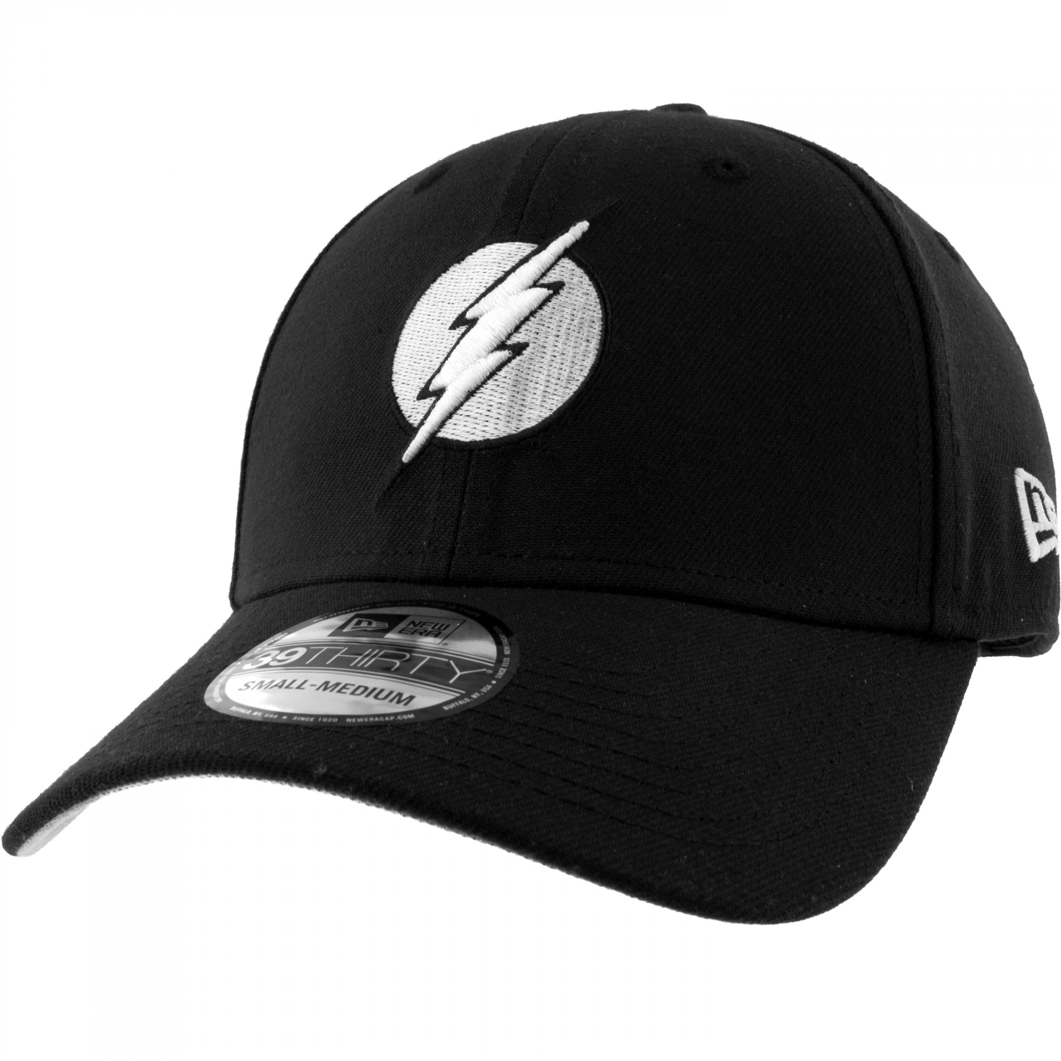 The Flash Logo Glow In The Dark New Era 39Thirty Fitted Hat, Black