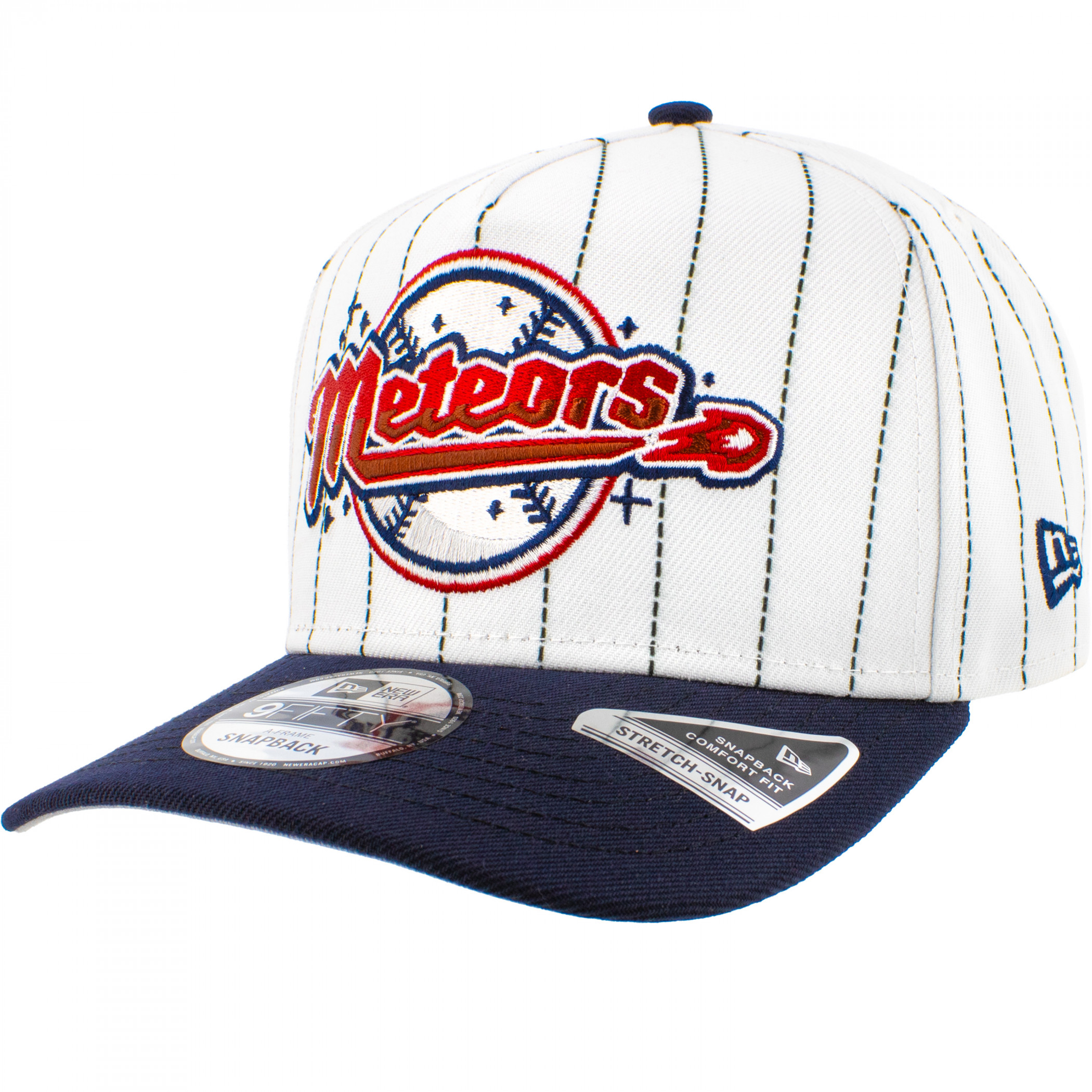 Superman Meteors Pinstripe New Era 9Seventy Adjustable Snapback Hat, White