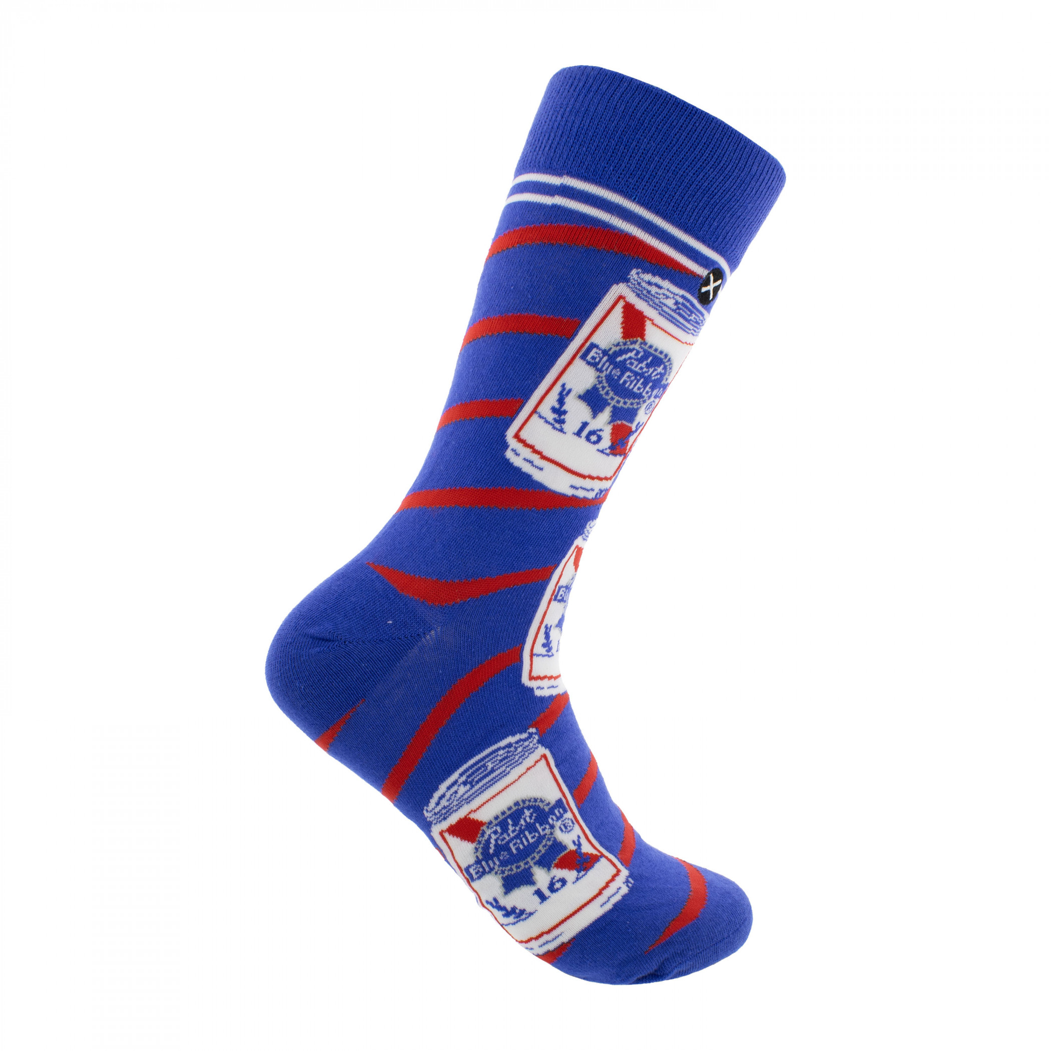 Pabst Blue Ribbon Cans and Labels Crew Socks 2-Pack in Beer Can
