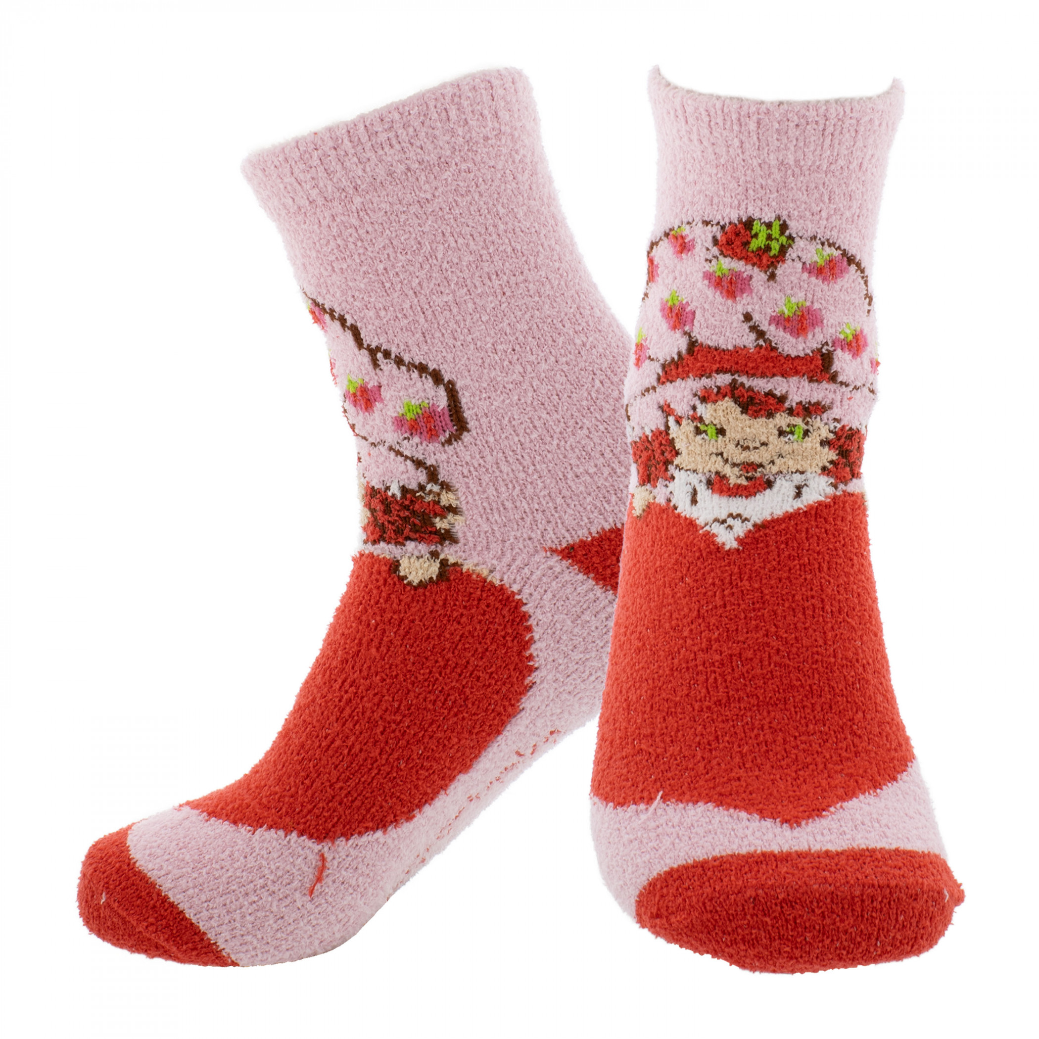 Strawberry Shortcake Fuzzy Women's Ankle Socks, Multi-Color