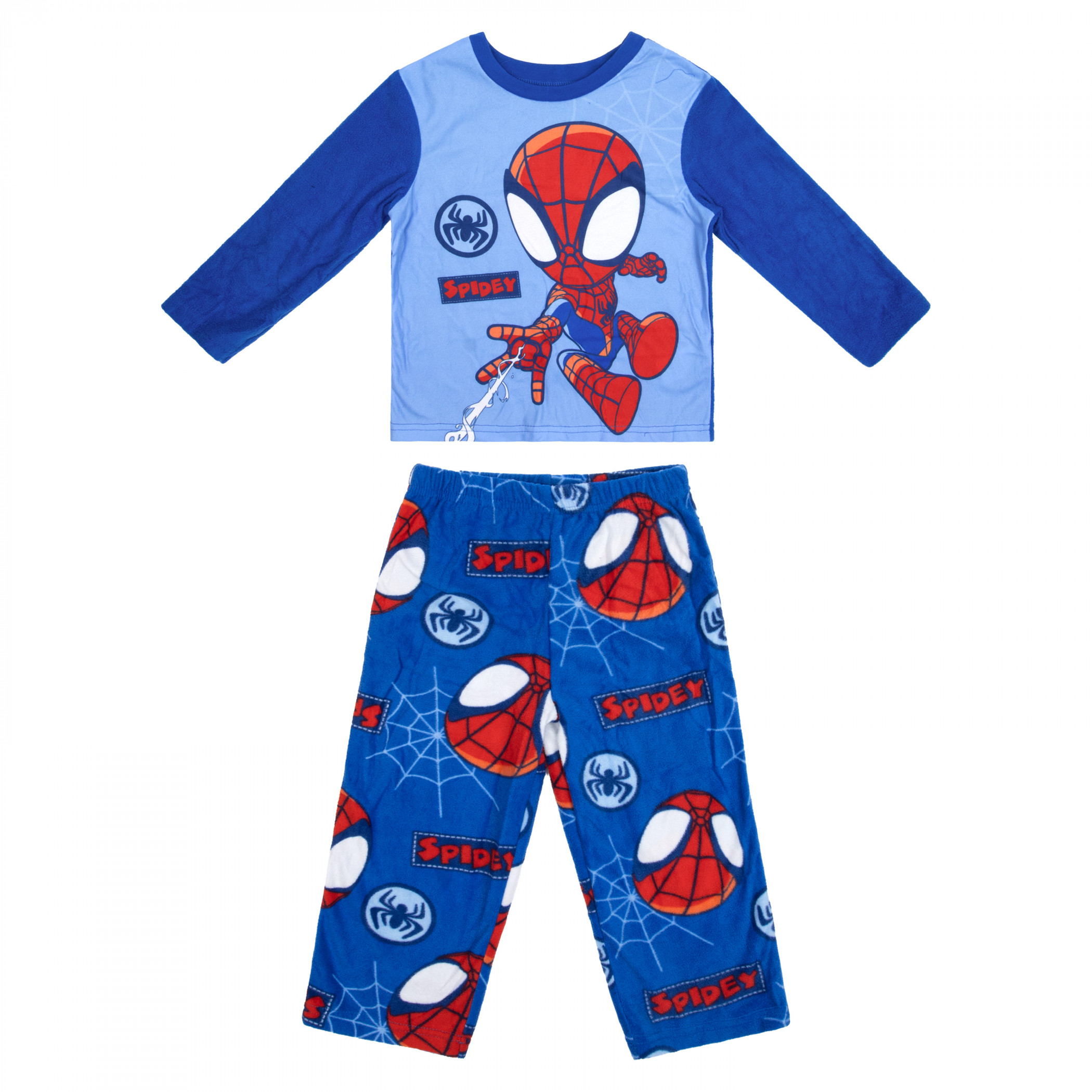 Spider-man Spidey Micro Fleece 2-Piece Toddler Pajamas, Multi-Color