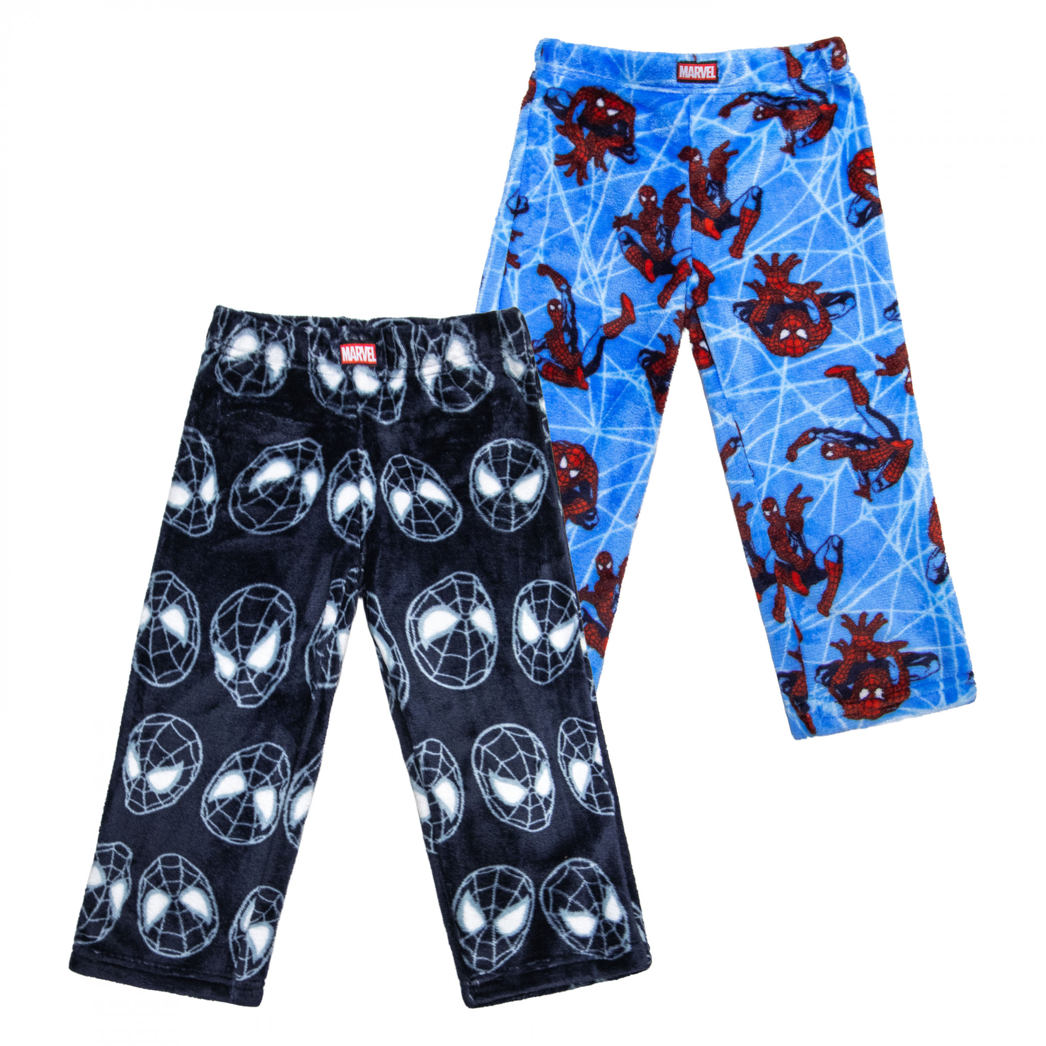 Spider-man Blue Hues Micro Plush Kids Sleep Pants  2-Pack, Blue