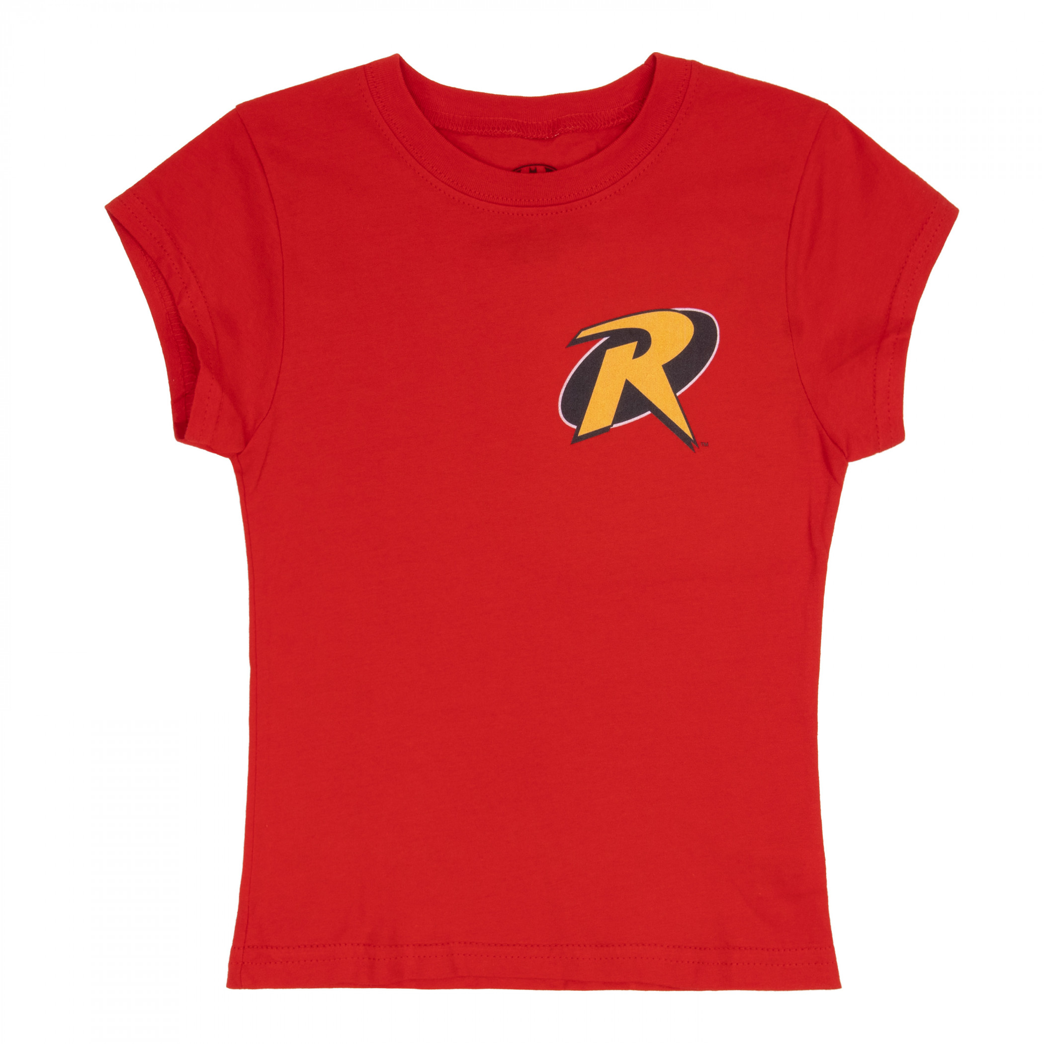 Robin Symbol Girl's T-Shirt, Red