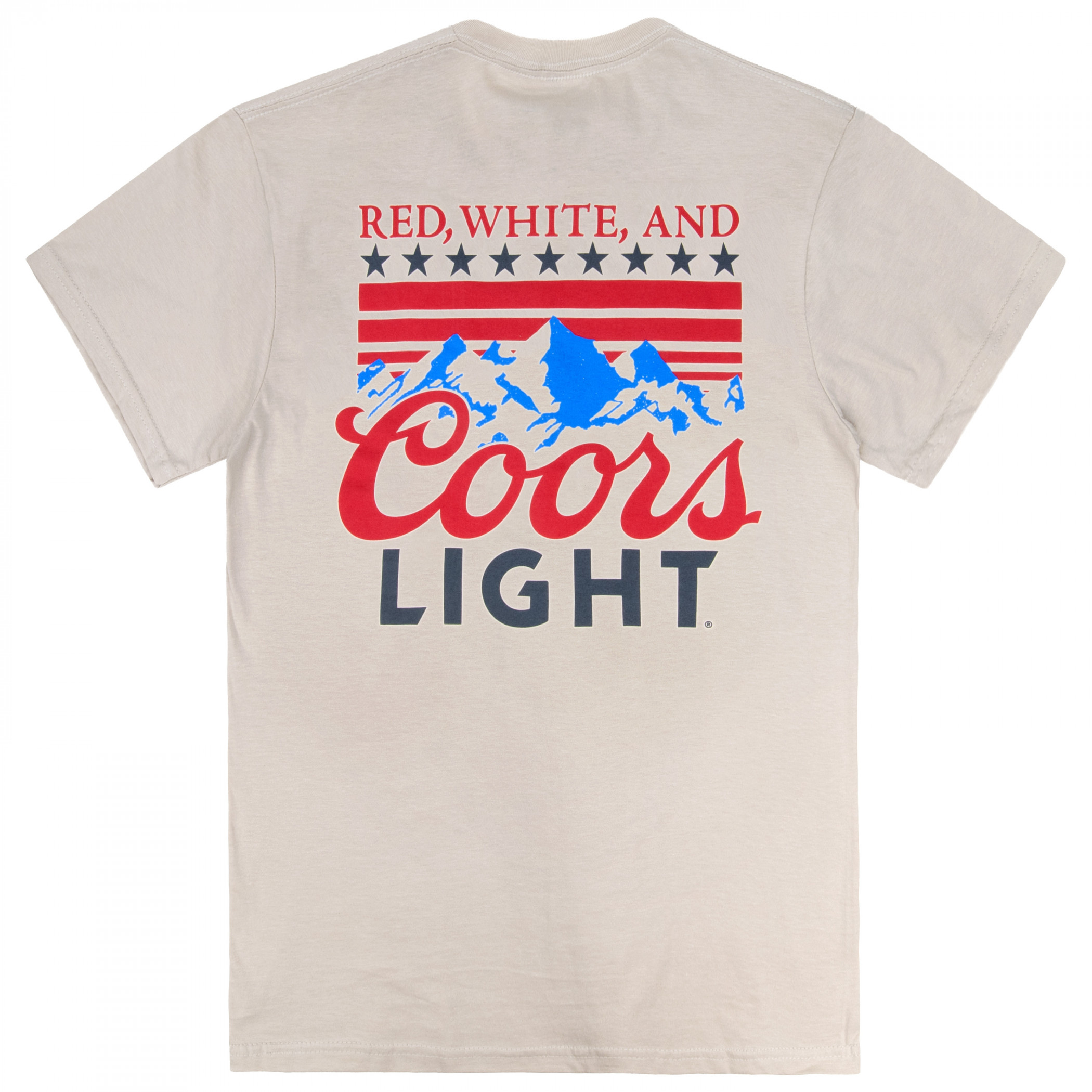 Coors Light - Red White and Coors Light Front & Back Print T-shirt