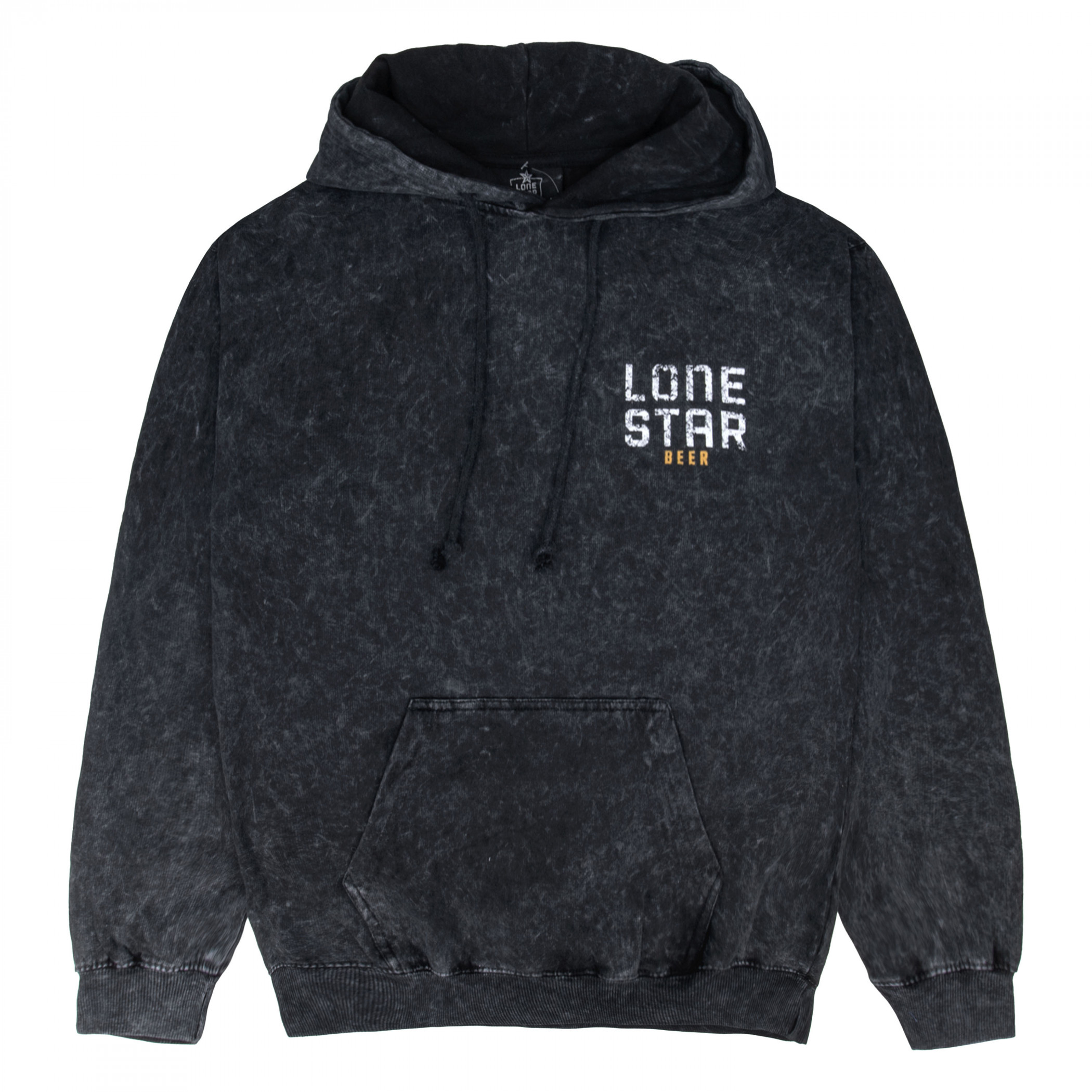 Lone Star Beer Guitar Logo Front and Back Print Pullover Hoodie