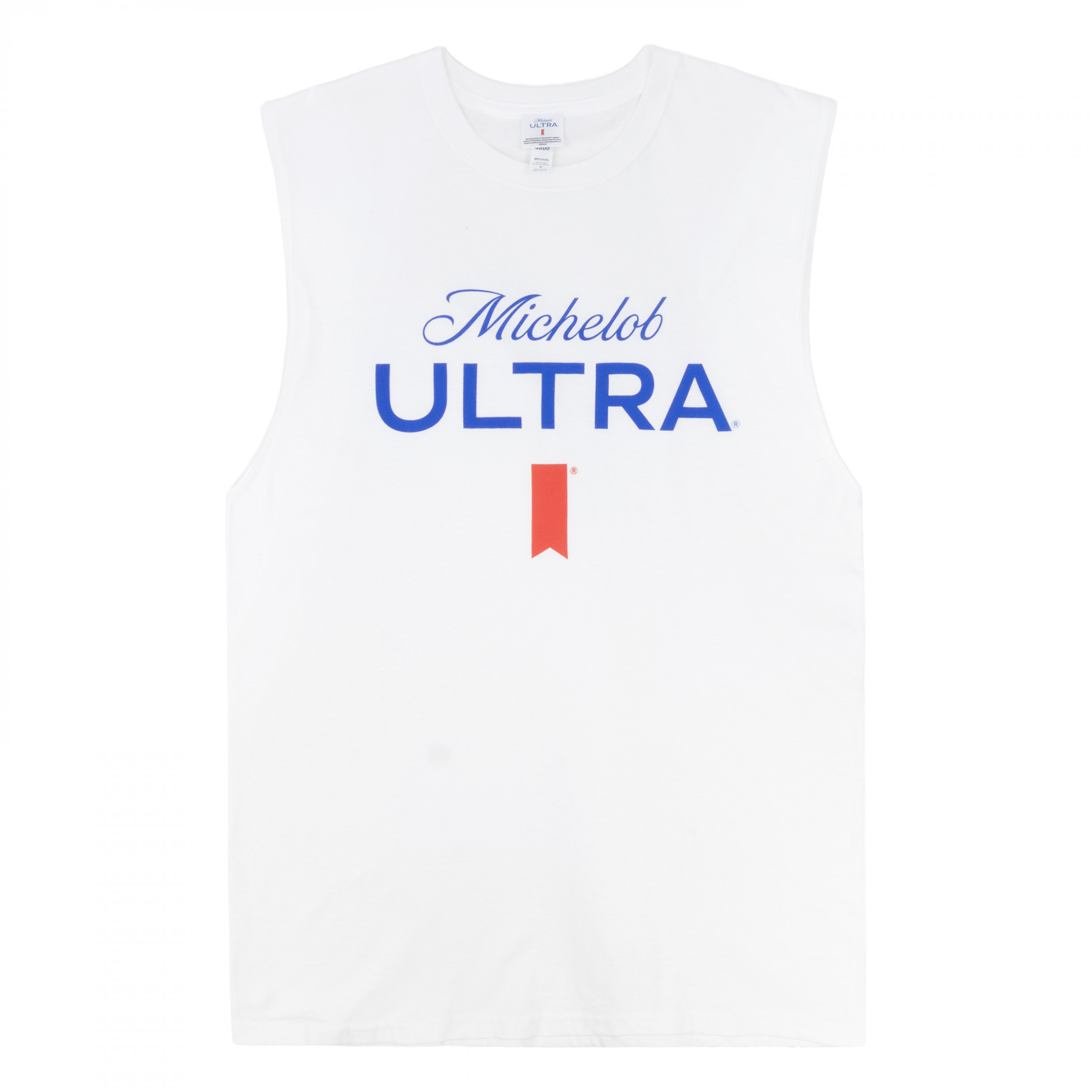 Michelob Ultra Large Logo White Colorway Sleeveless Muscle Tank