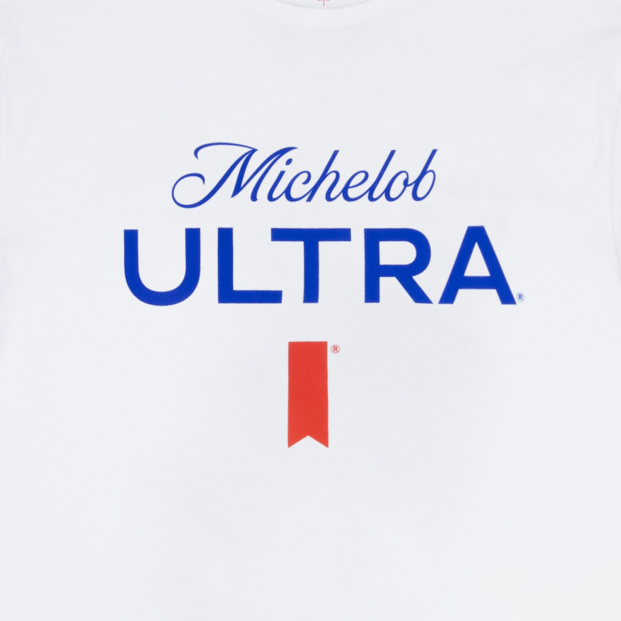 Michelob Ultra Large Logo White Colorway Wicking Rash Guard Shirt