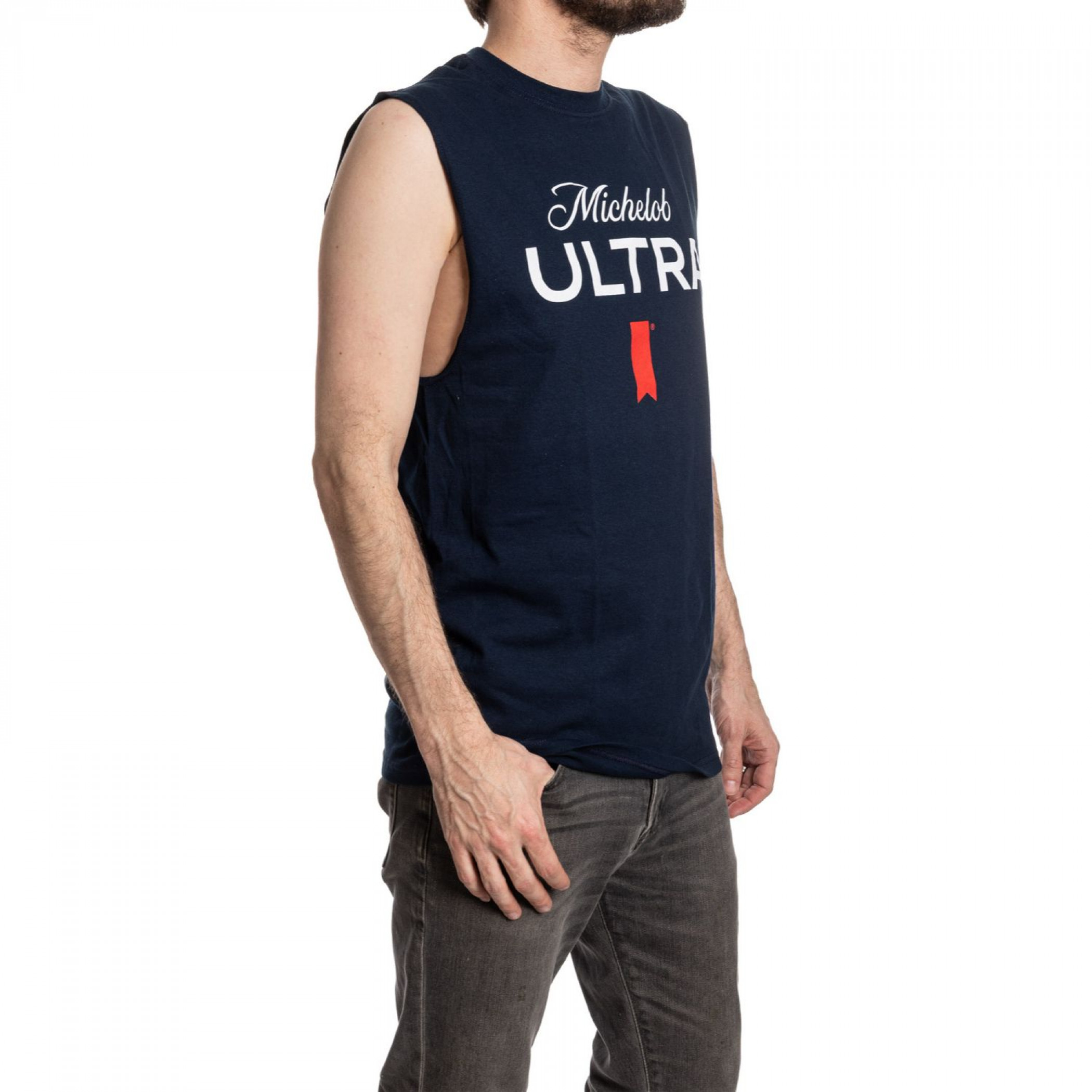 Michelob Ultra Large Logo Navy Colorway Sleeveless Muscle Tank