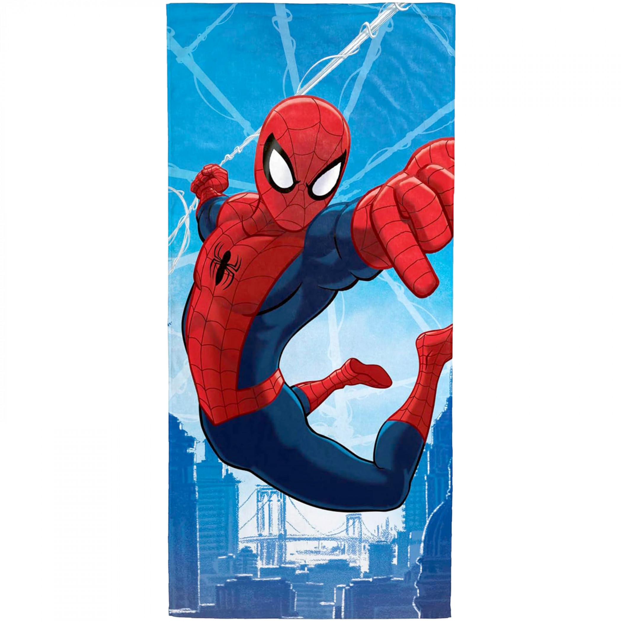 Spider-Man Swinging at Dawn 28' x 58' Beach Towel, Multi-Color