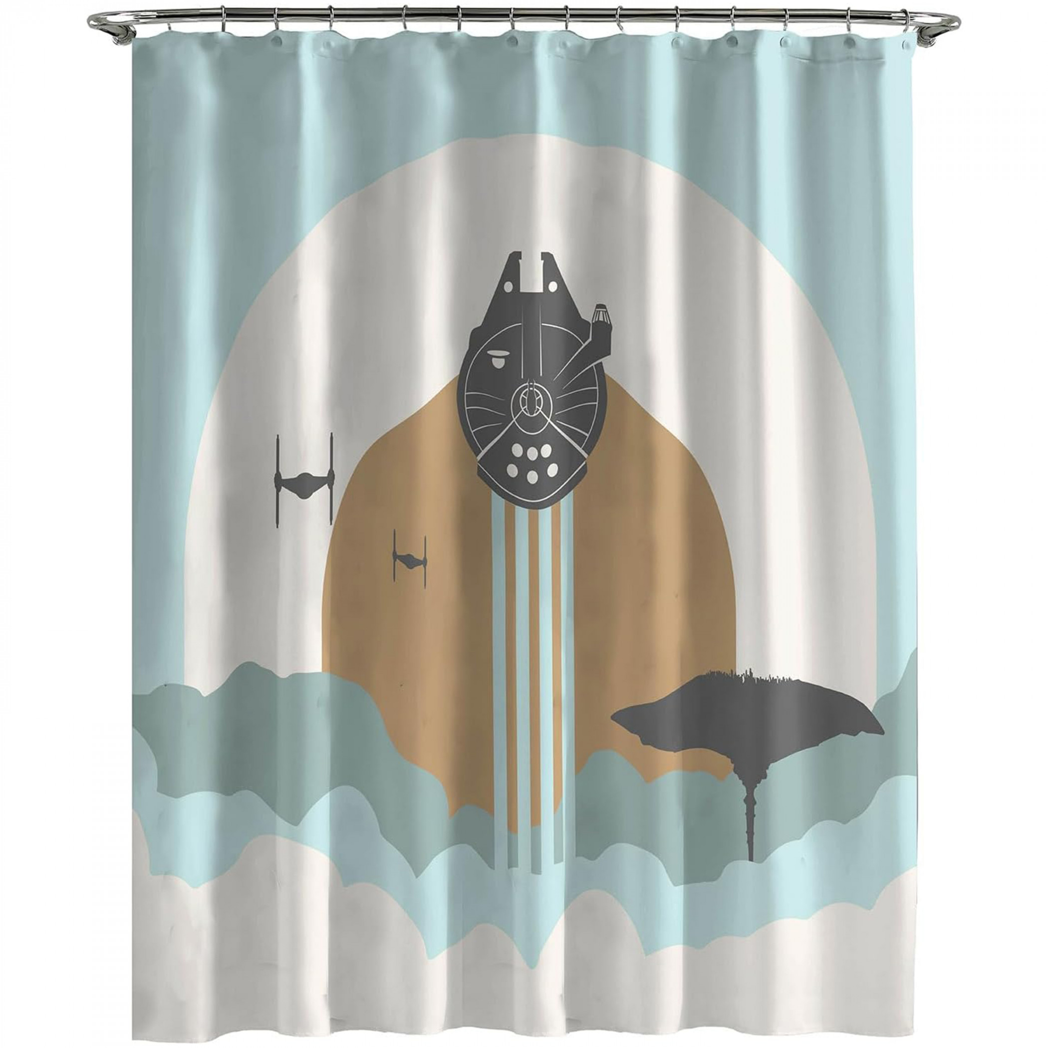 Star Wars Millennium Falcon Fabric Shower Curtain, Multi-Color