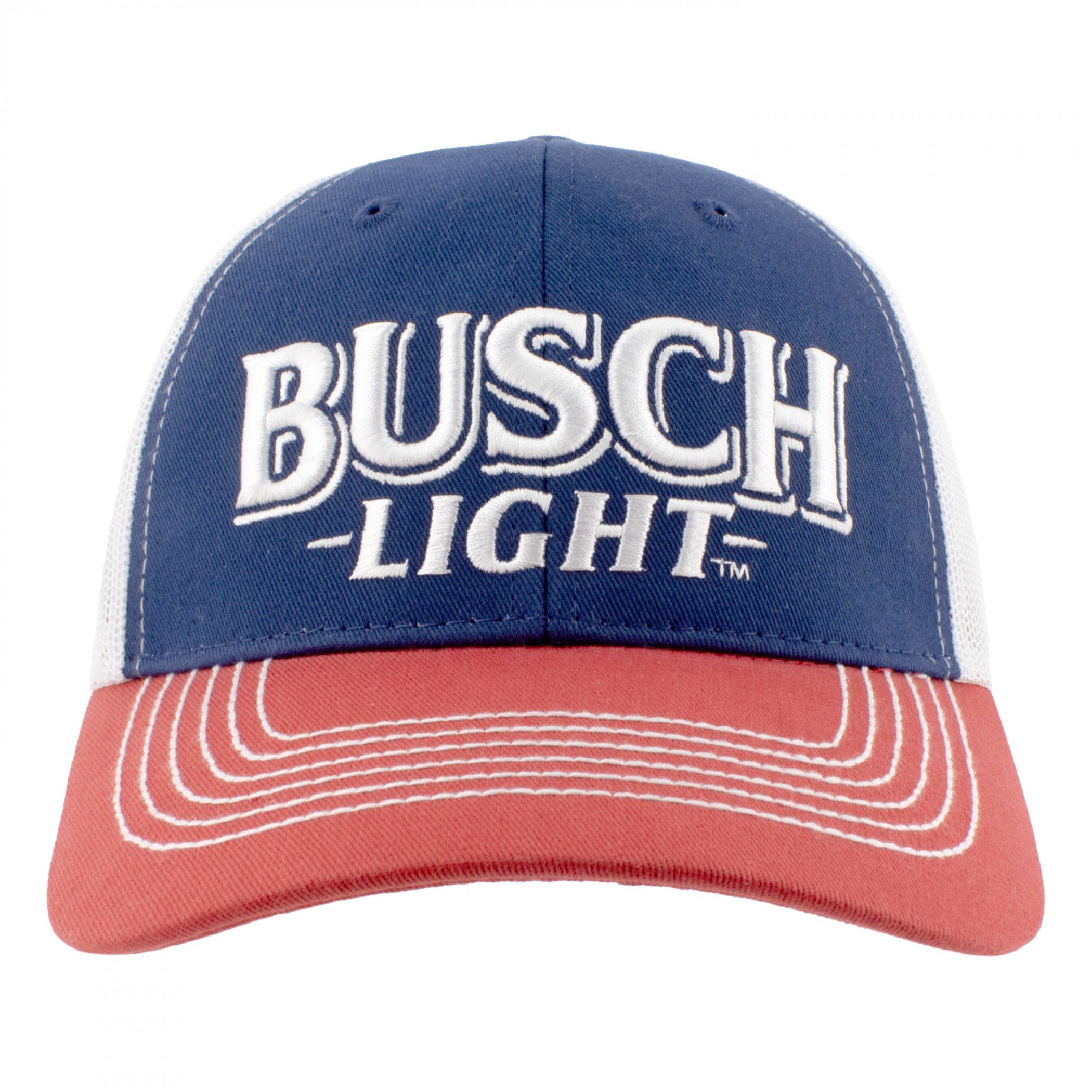 Busch Light Red White and Blue Mesh Snapback Hat