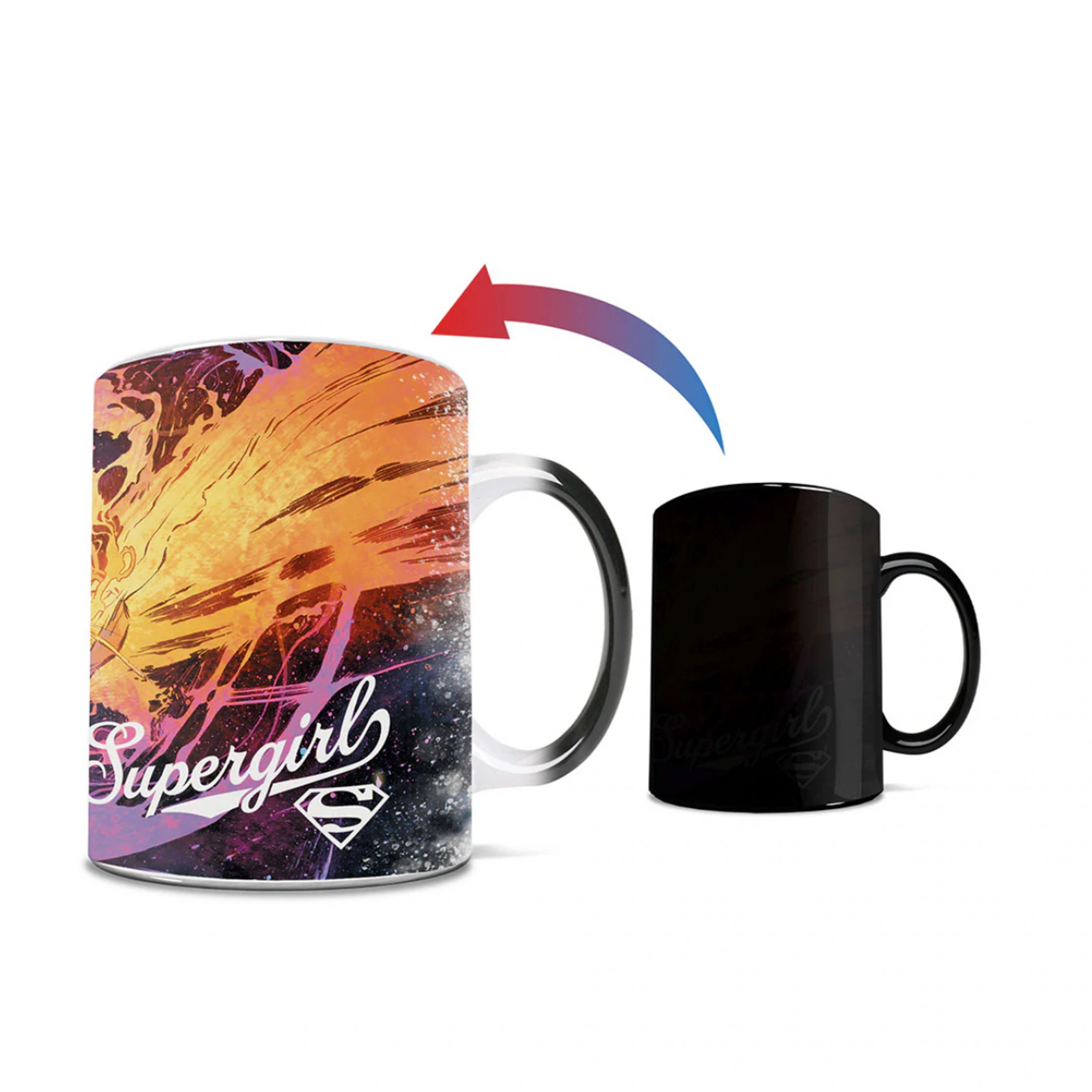 Supergirl Women of Tomorrow 11 oz Morphing Mugs Heat Change Mug, Multi-Color
