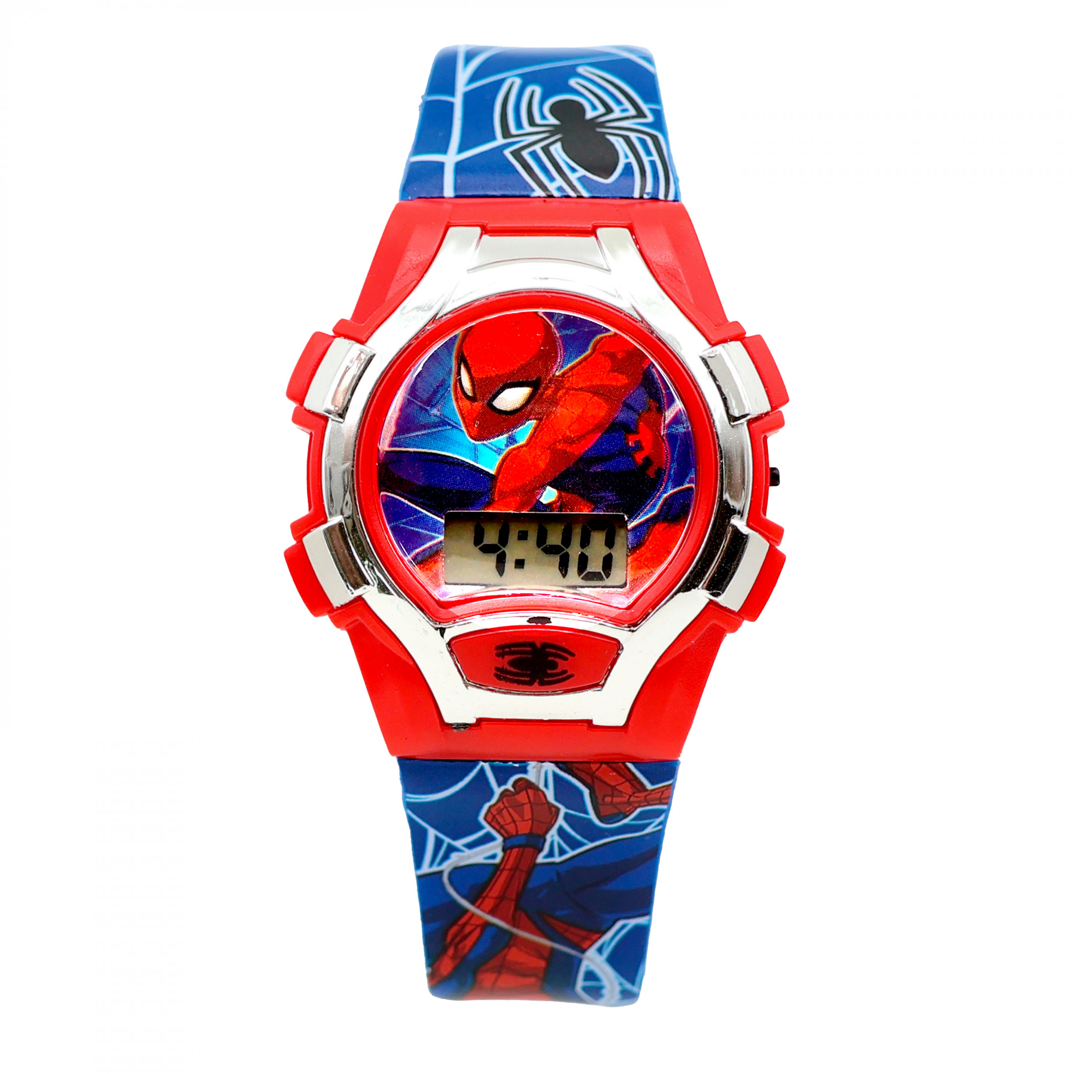 Spider-Man Spiders and Webs Flashing Digital Youth Watch, Multi-Color