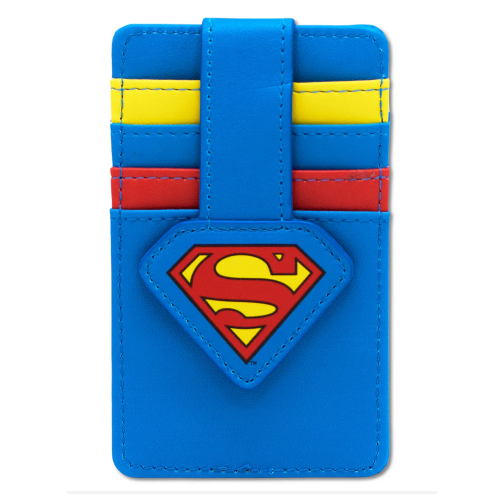 Superman Super Shield Wallet ID Card Holder, Blue