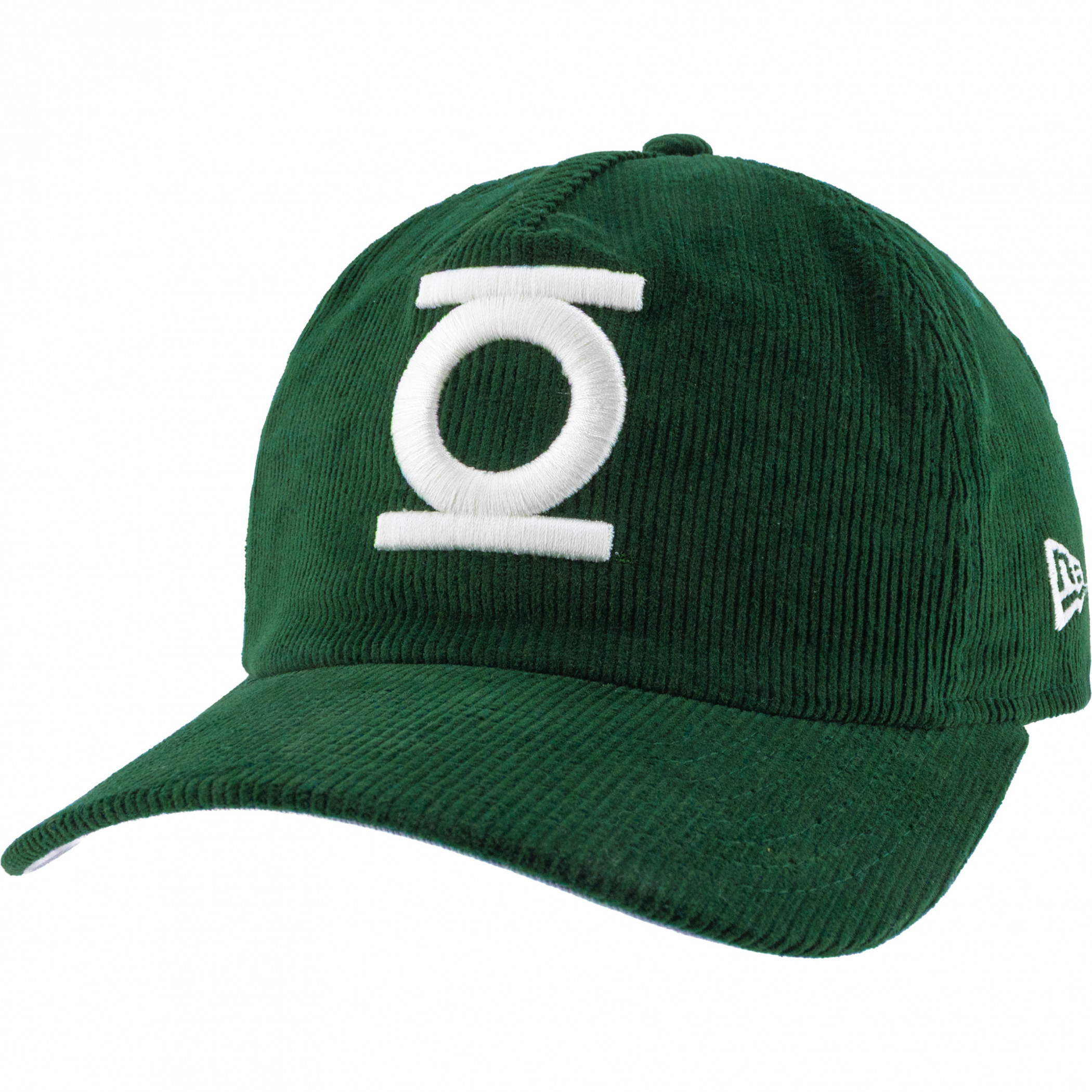 Green Lantern Logo Corduroy New Era 19Twenty Adjustable Snapback Hat, Green
