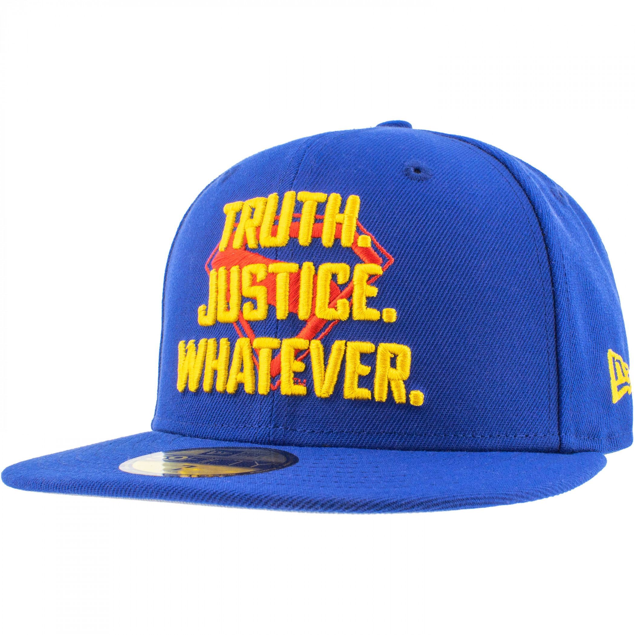 Supergirl Truth Justice Whatever New Era 59Fifty Fitted Hat, Blue