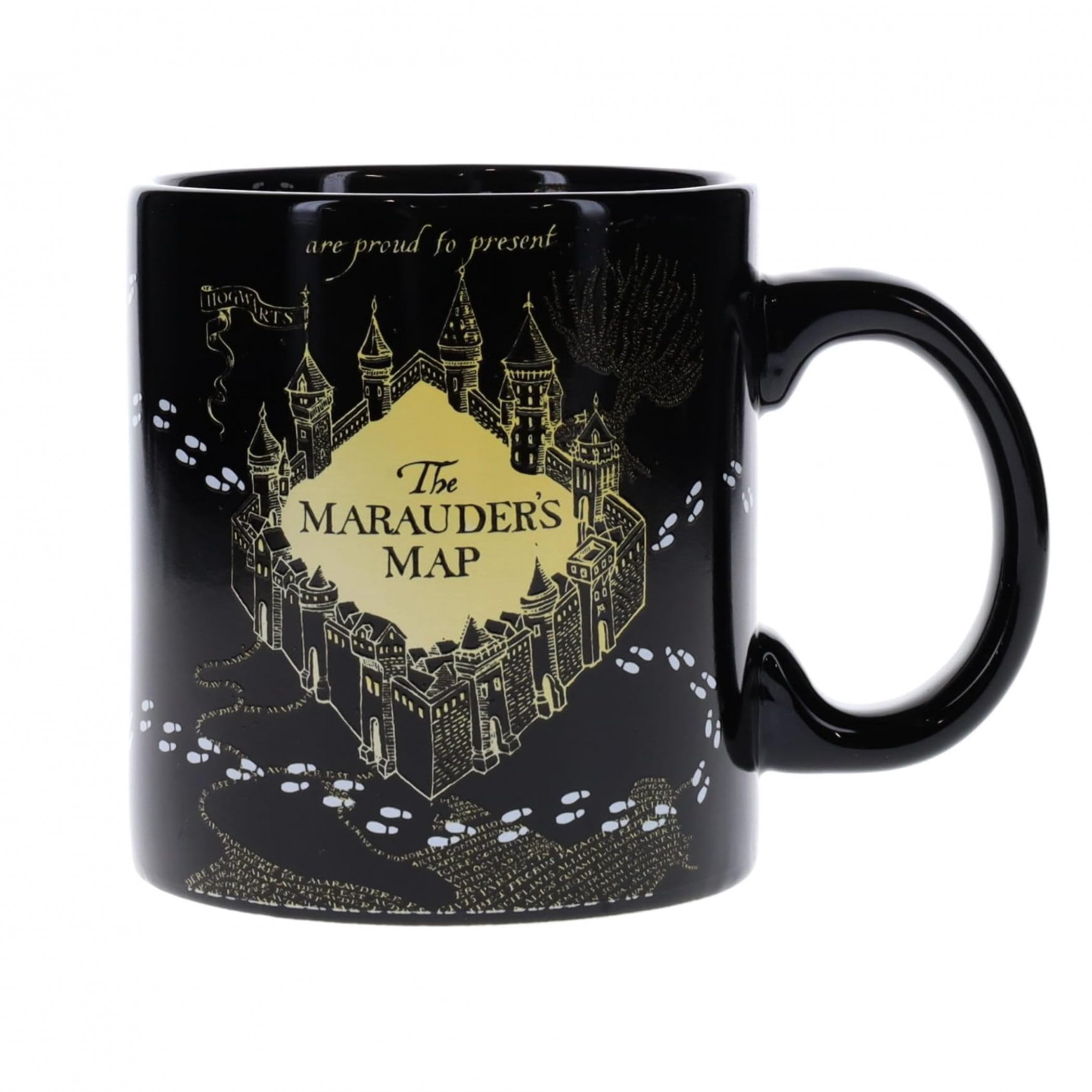Harry Potter Marauder's Map 20 oz Ceramic Mug, Black