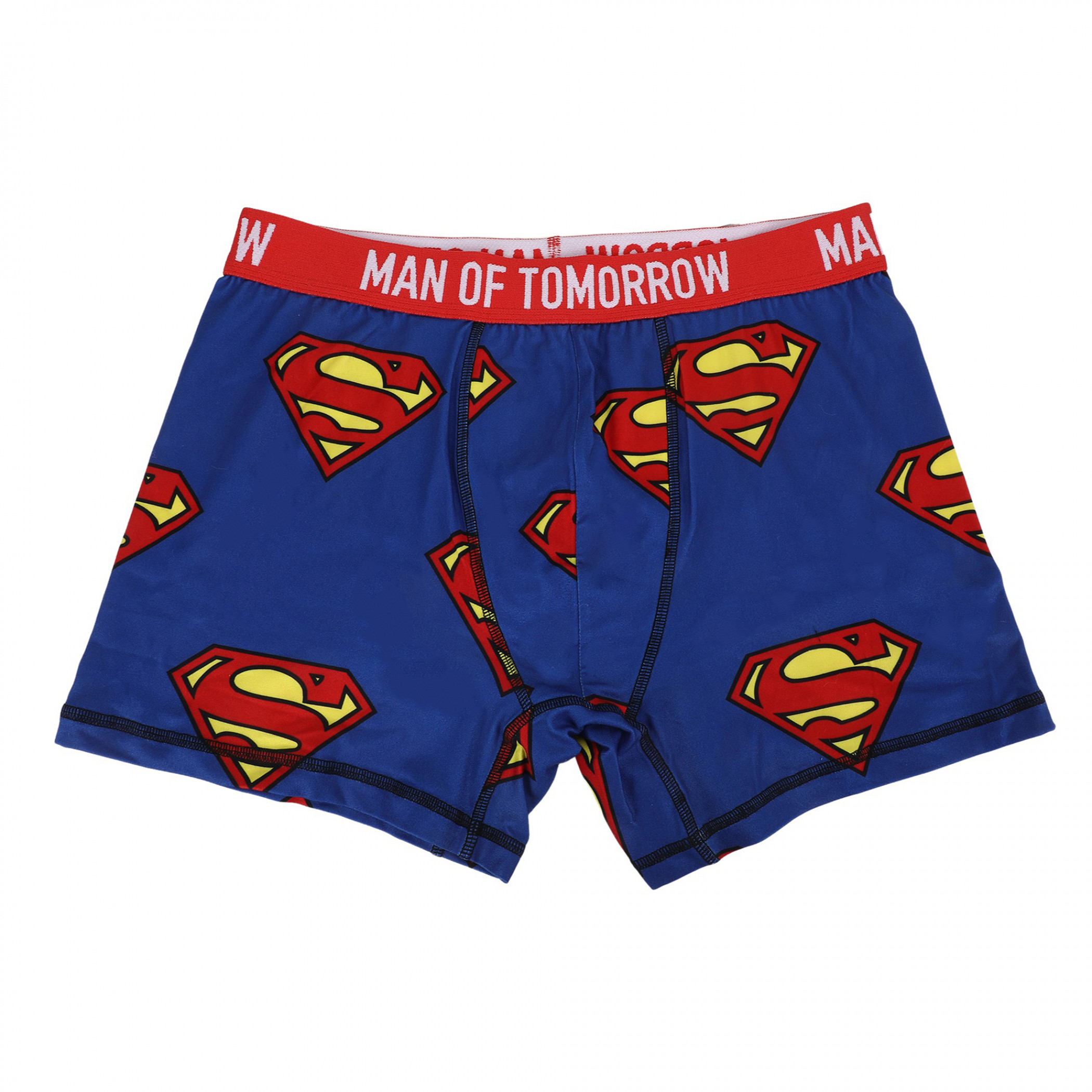 Superman Man of Tomorrow All Over Print Men's Underwear Boxer Briefs, Blue