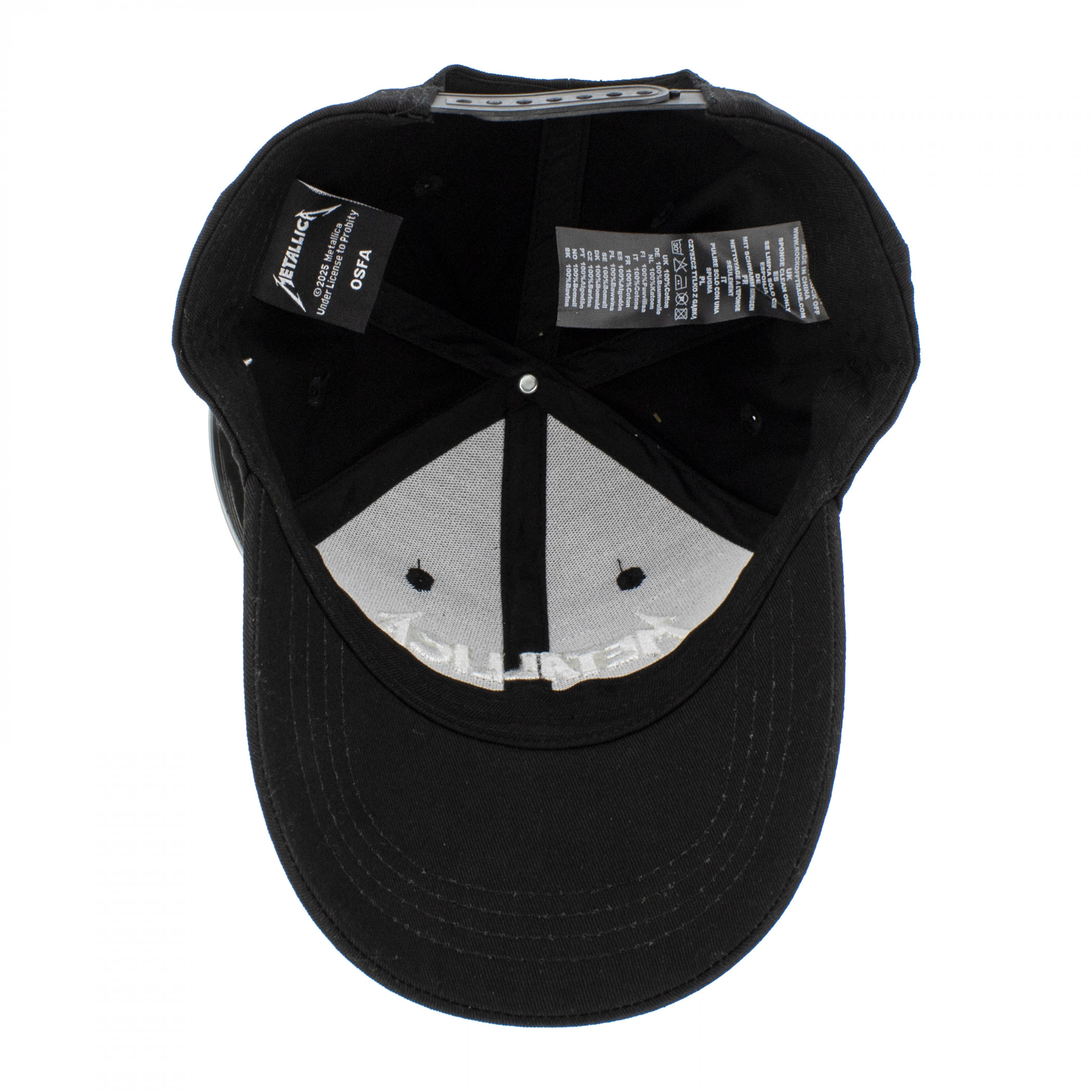 Metallica 3D Embroidered Logo Black Colorway Adjustable Hat