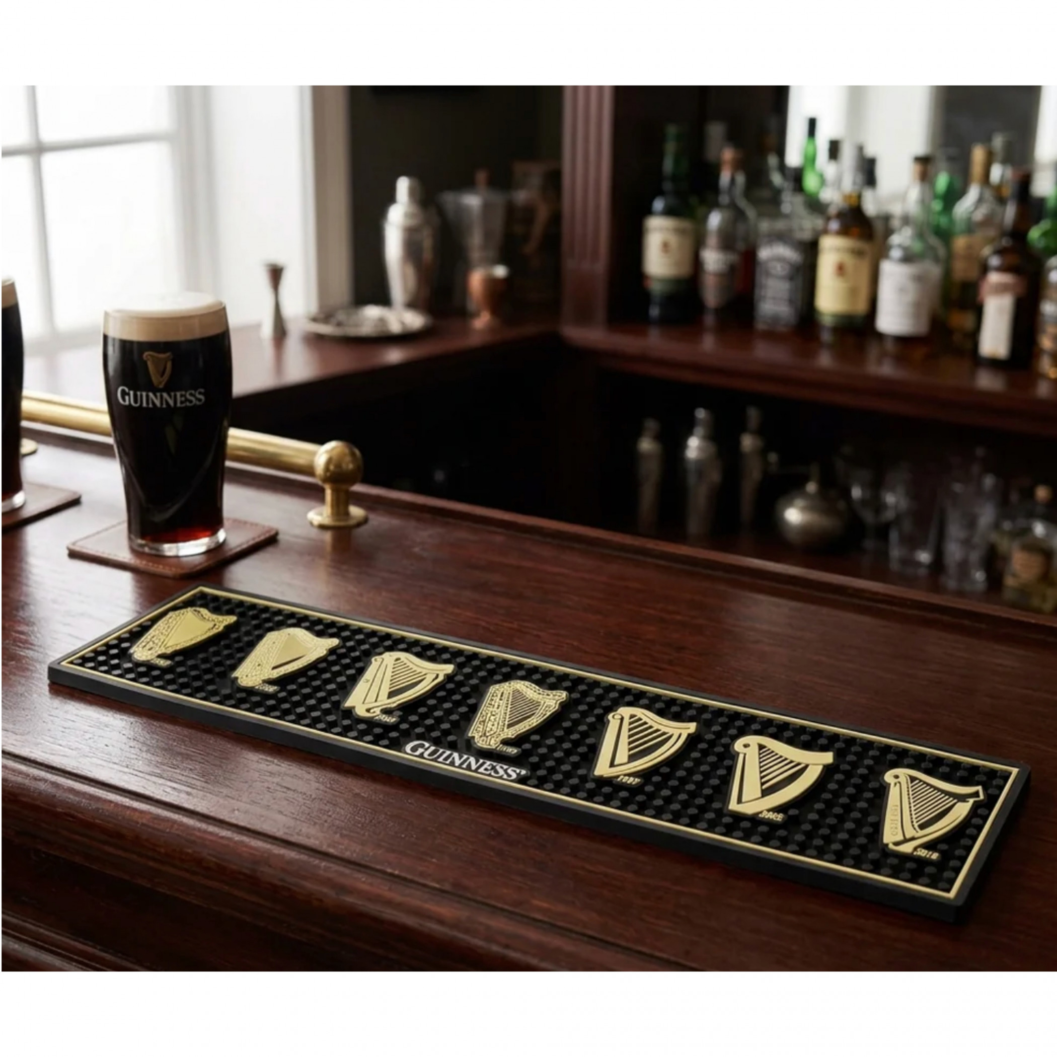Guinness Evolution of the Harp PVC Bar Mat  19.5' x 4.72'