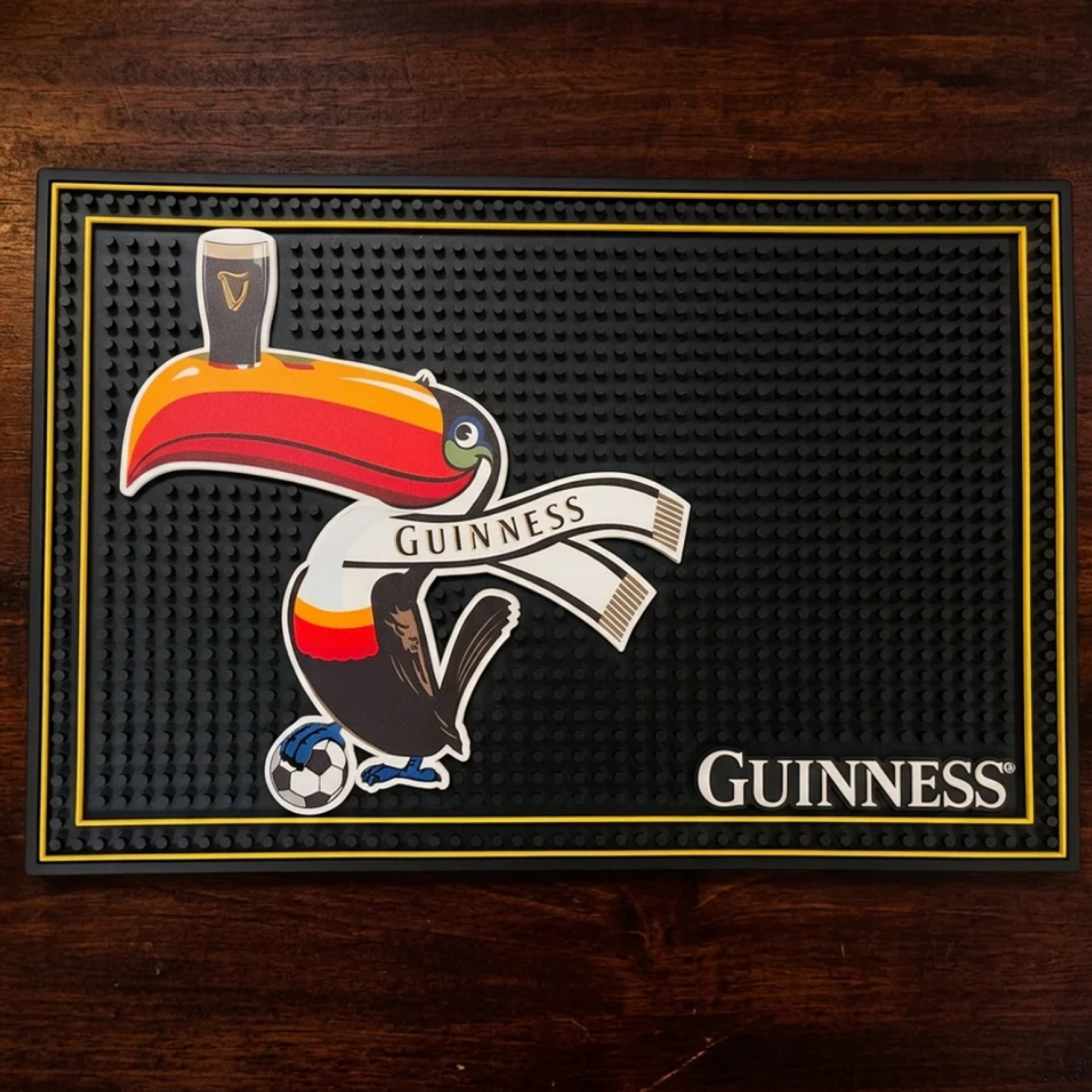 Guinness Toucan Soccer PVC Bar Mat  18' x 12'