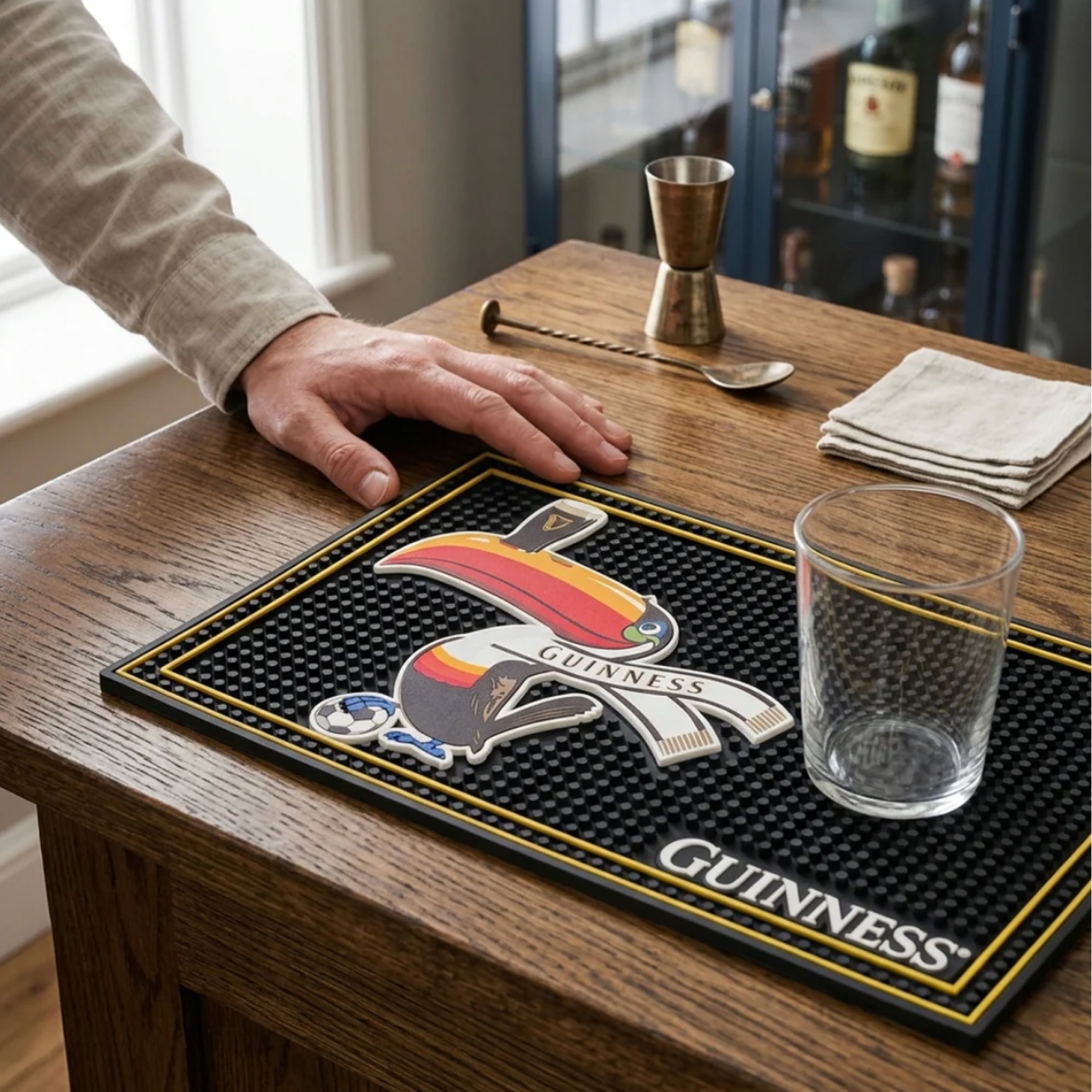Guinness Toucan Soccer PVC Bar Mat  18' x 12'