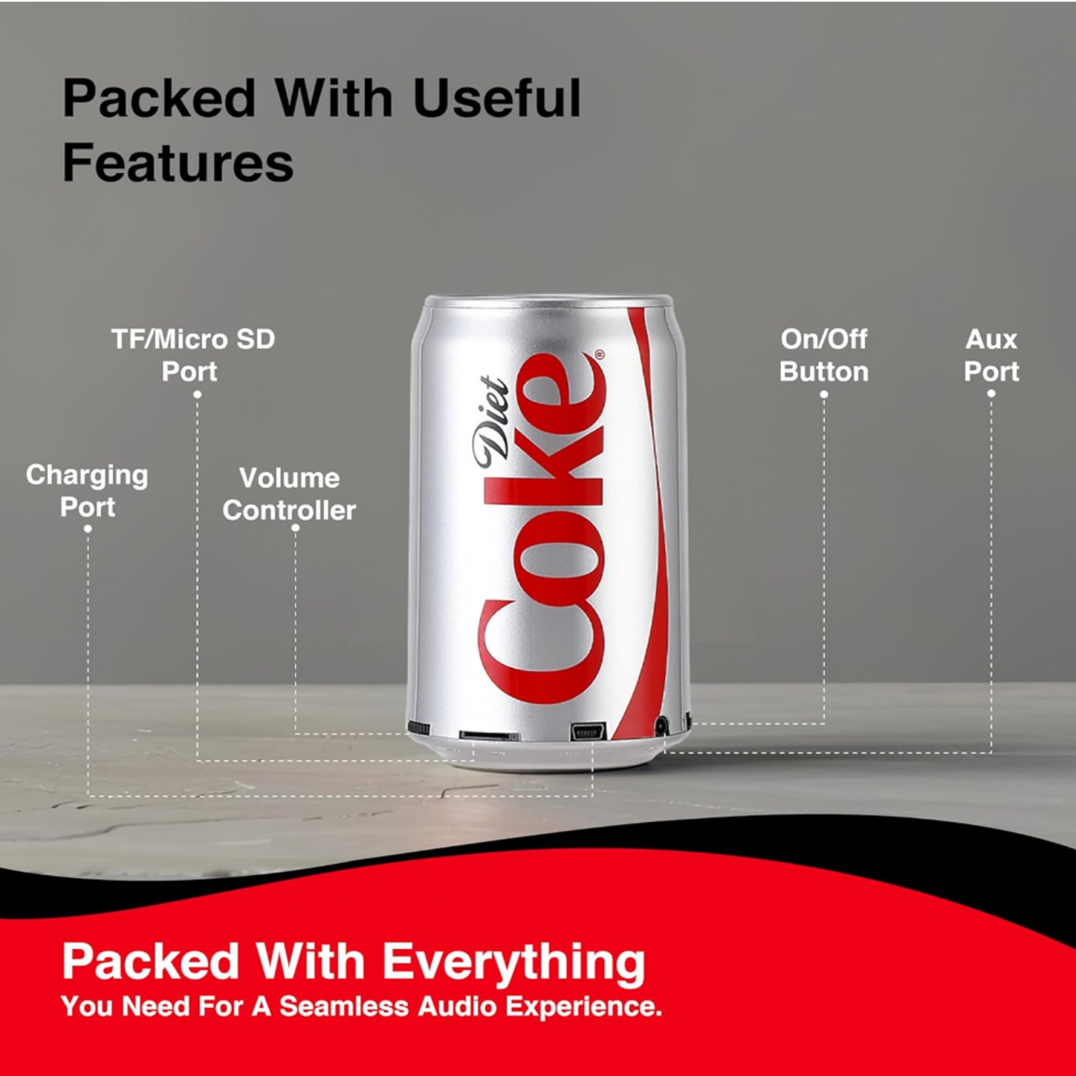 Diet Coke Can Shape Bluetooth Speaker by Gabba Goods