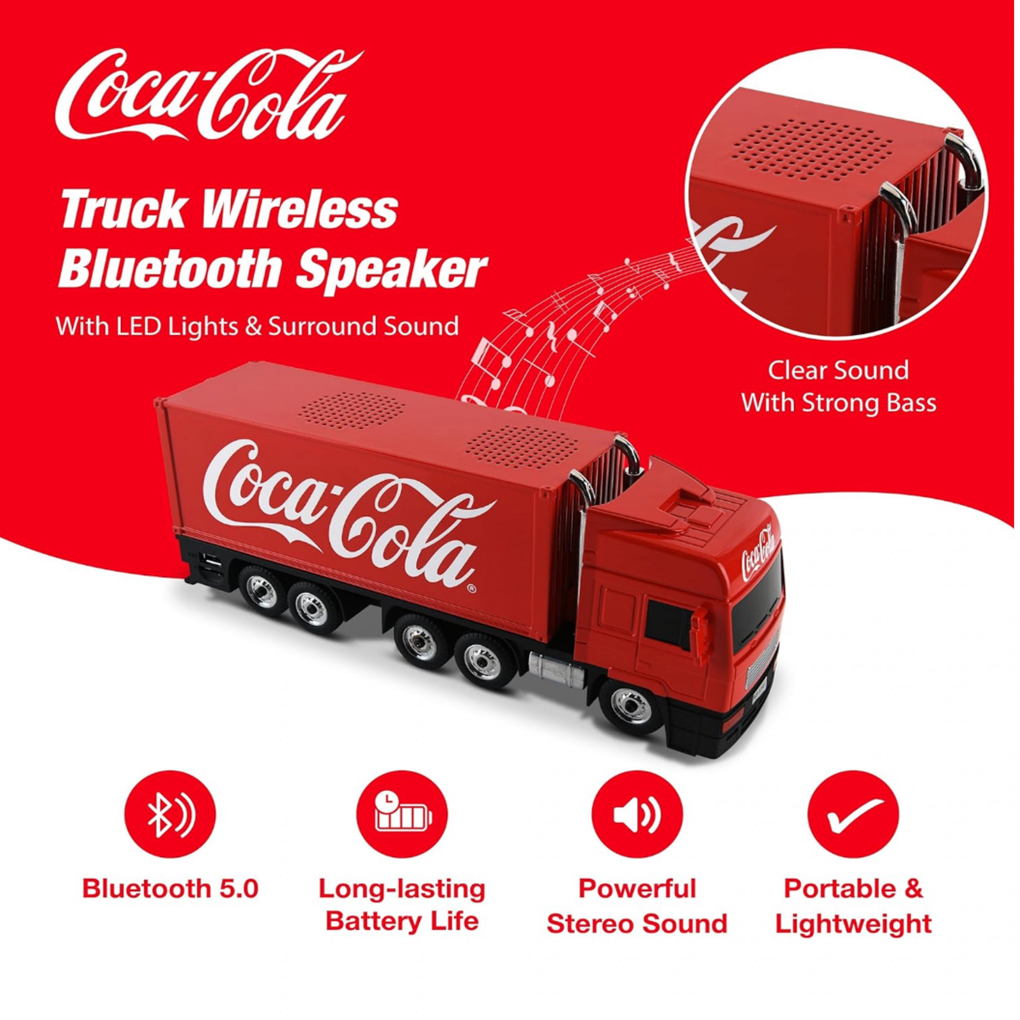 Coca-Cola Truck Replica Bluetooth Speaker by Gabba Goods