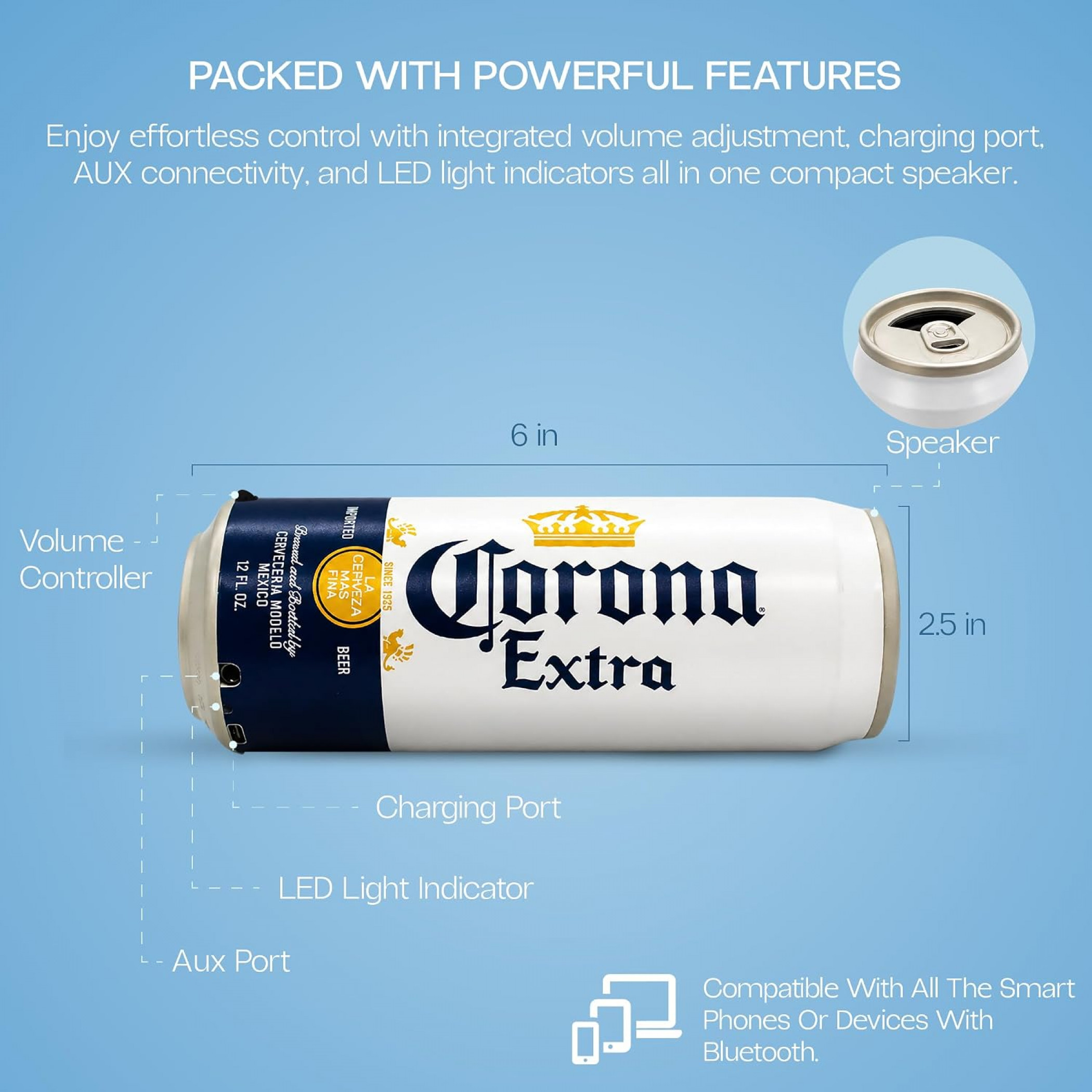 Corona Extra Can Shaped Bluetooth Speaker