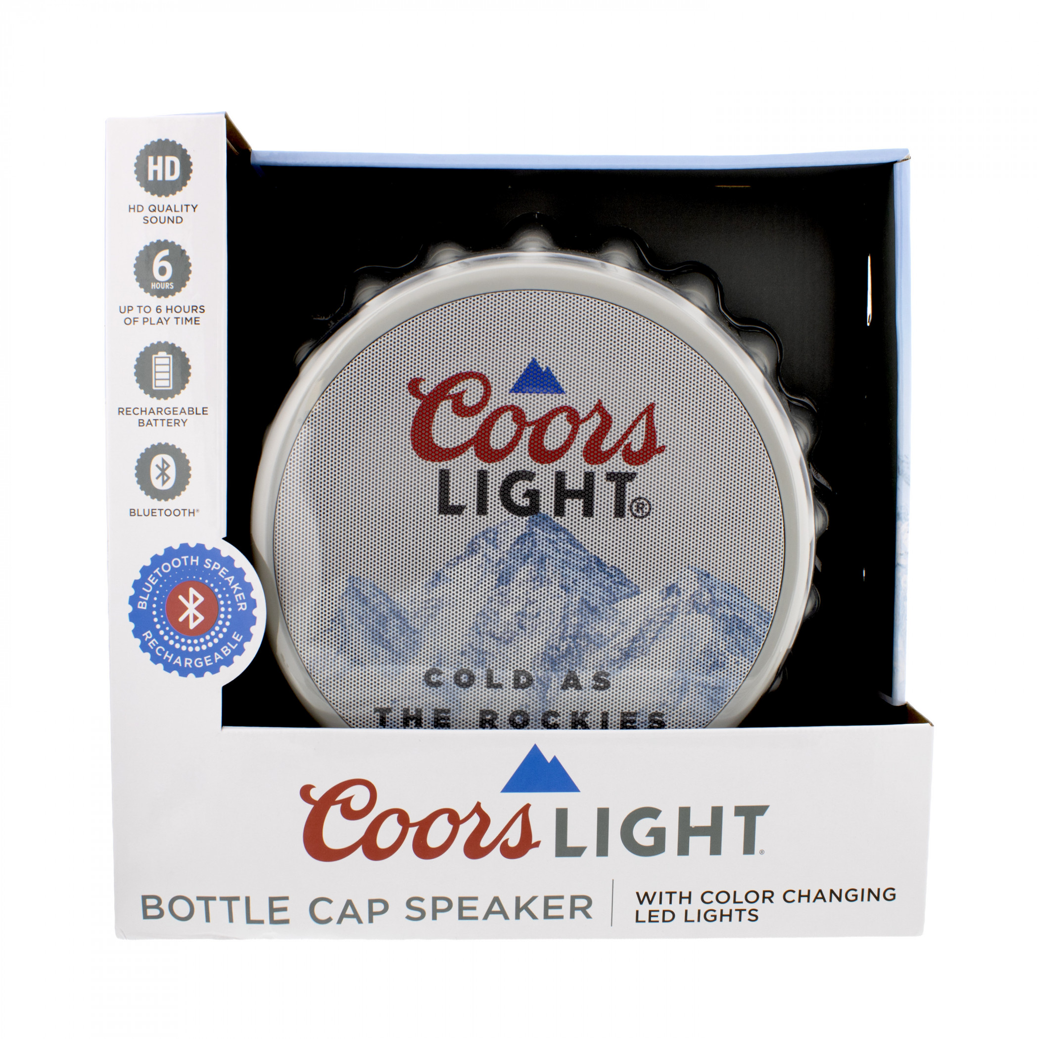 Coors Light Bottle Cap Shaped Bluetooth Speaker